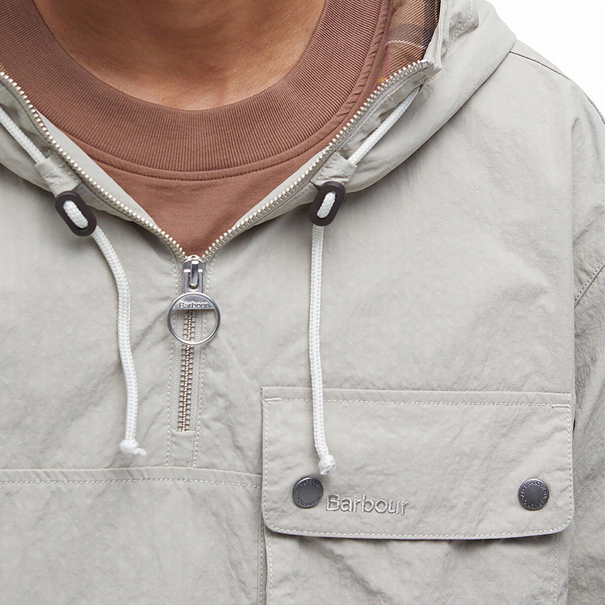 Barbour Men's Durham Hooded Overshirt - Concrete | British Attire