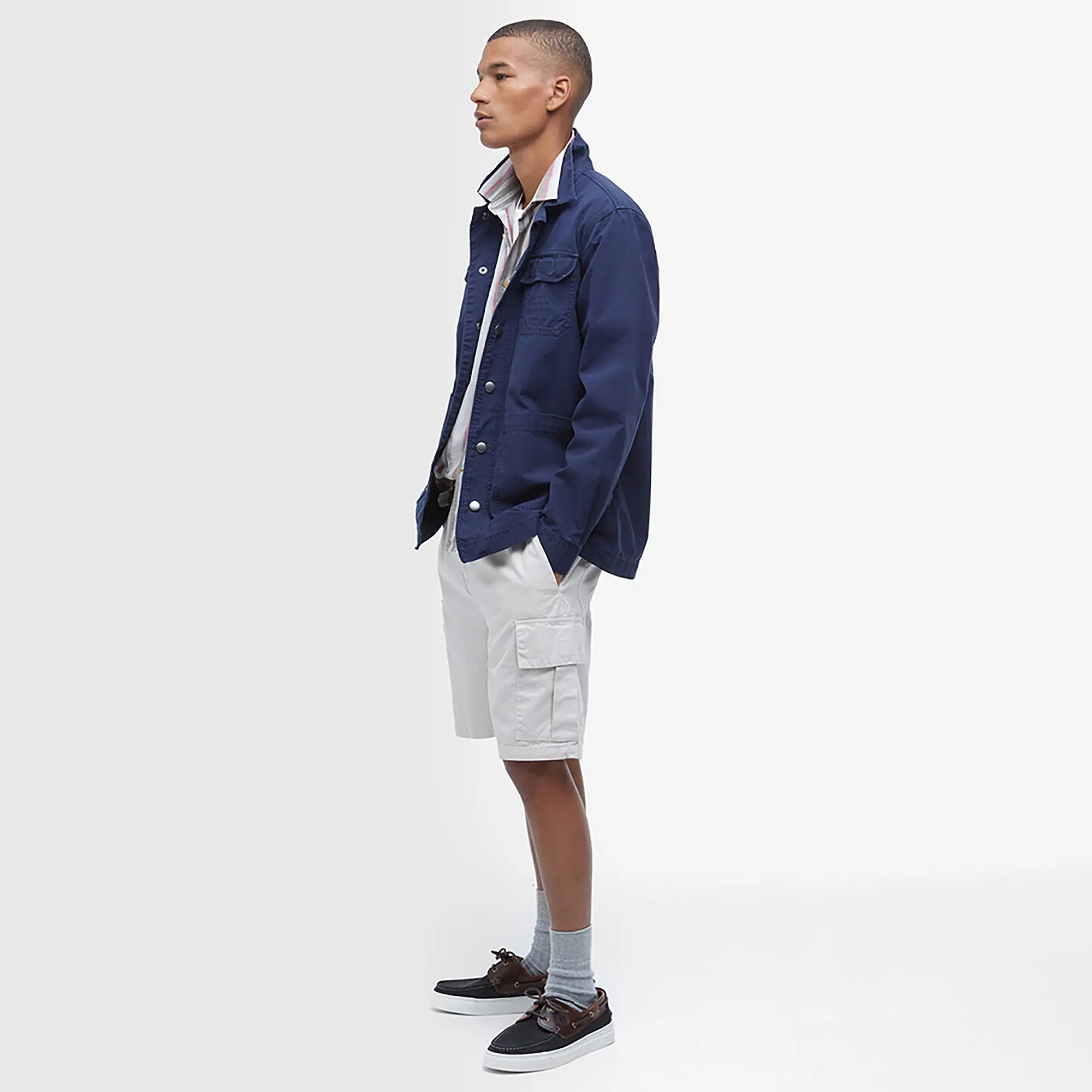 Product image 3 of 7 of Barbour Men's Grindle Cargo Overshirt - Navy