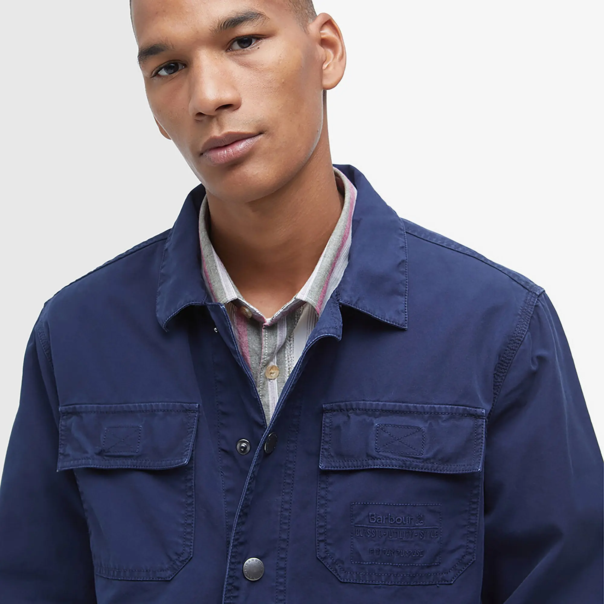 Product image 6 of 7 of Barbour Men's Grindle Cargo Overshirt - Navy