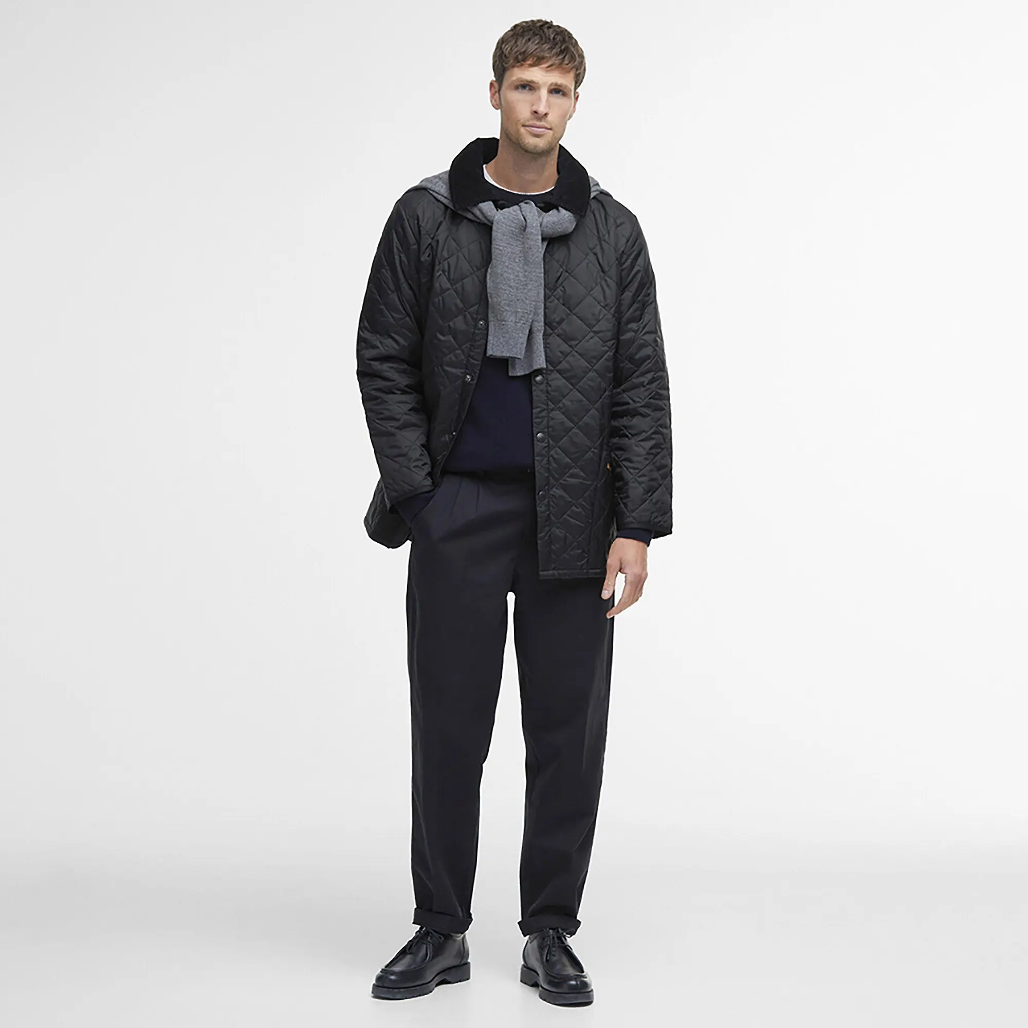 Product image 3 of 8 of Barbour Men's Liddesdale Quilted Jacket - Black