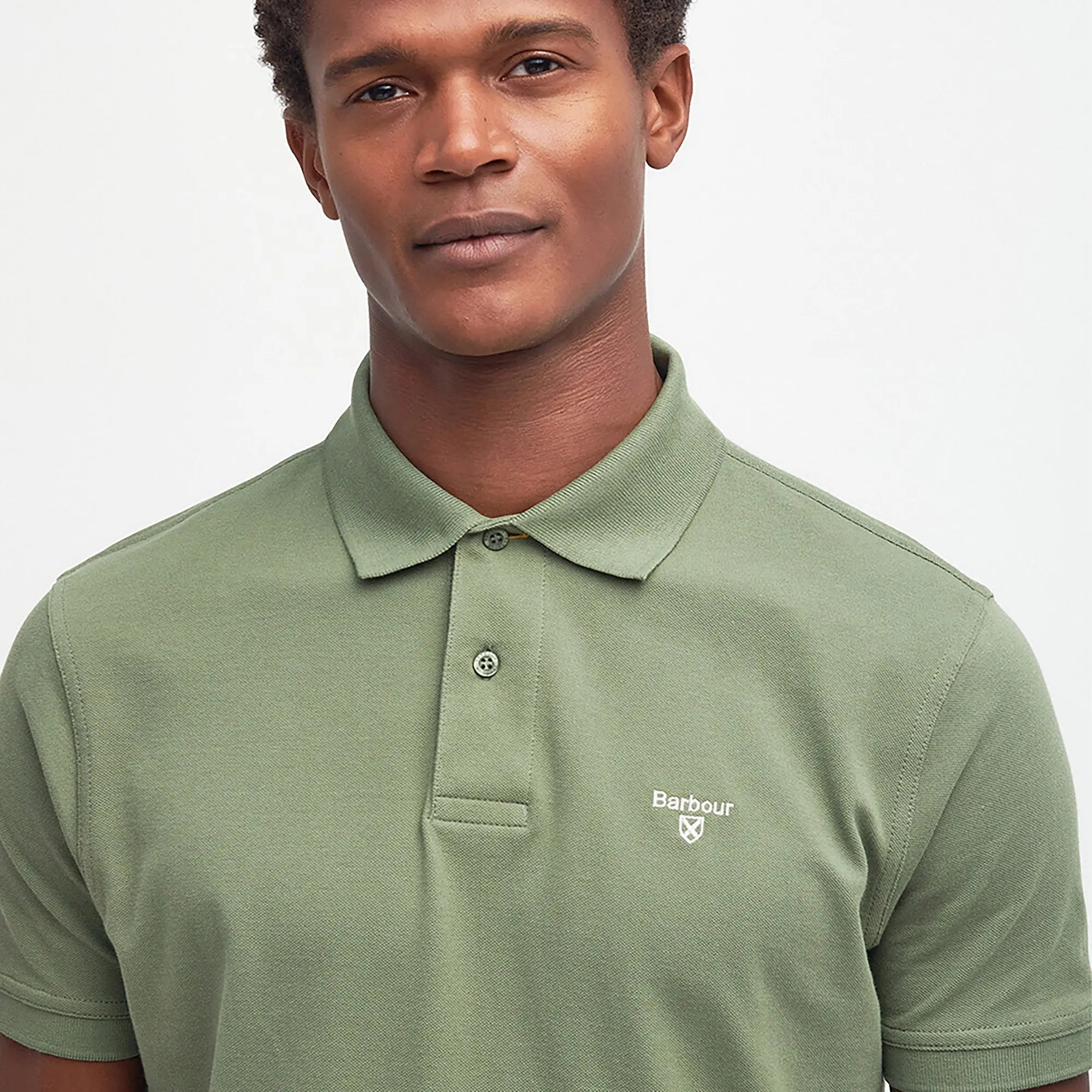 Product image 5 of 6 of Barbour Men's Lightweight Sports Polo Shirt - Burnt Olive