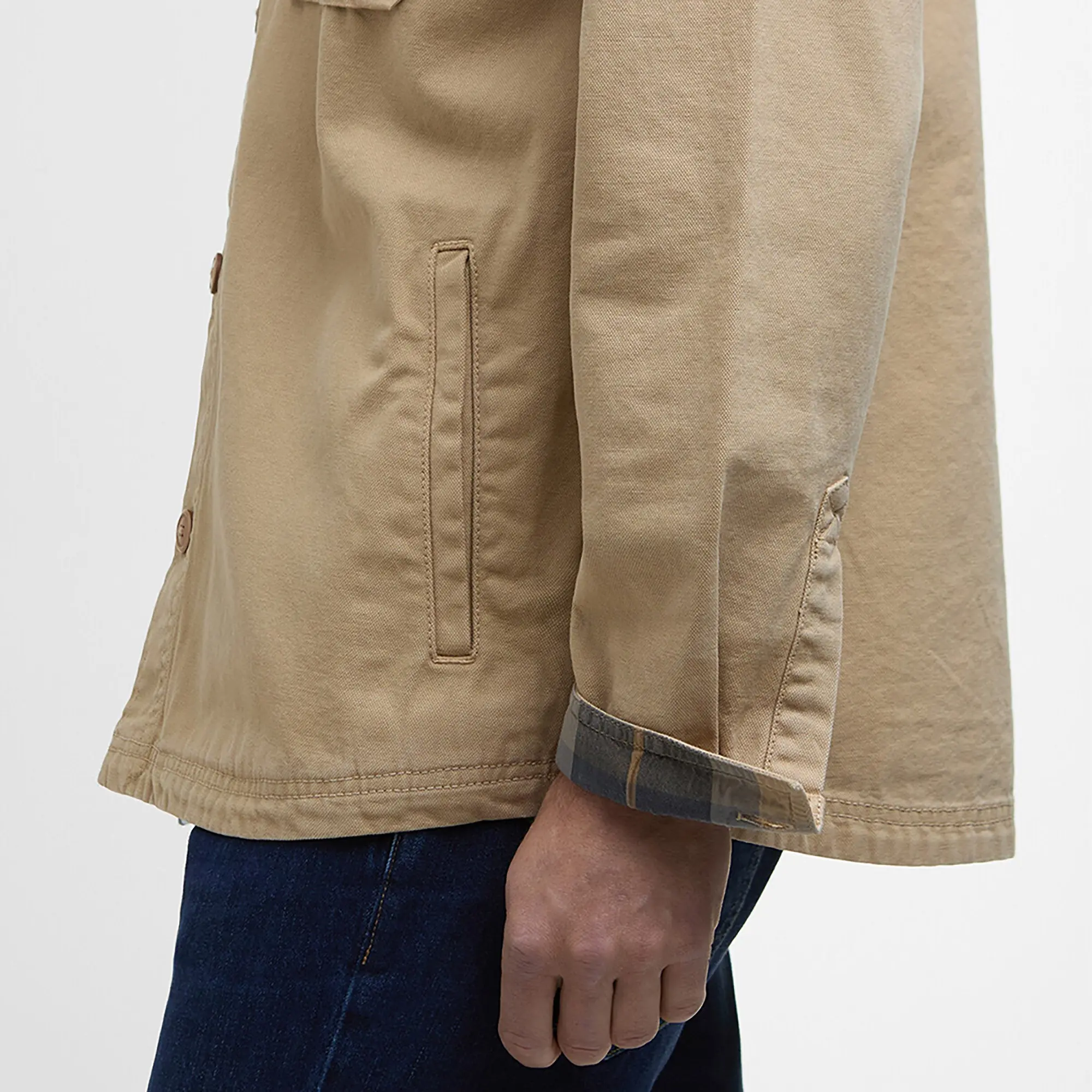 Product image 7 of 7 of Barbour Men's Lingfield Canvas Overshirt - Dark Stone