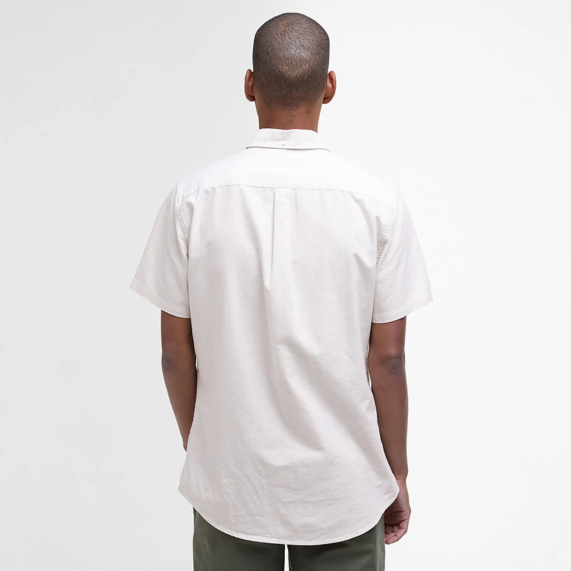 Product image 4 of 6 of Barbour Men's Oxtown Tailored Short-Sleeved Shirt - Oatmeal