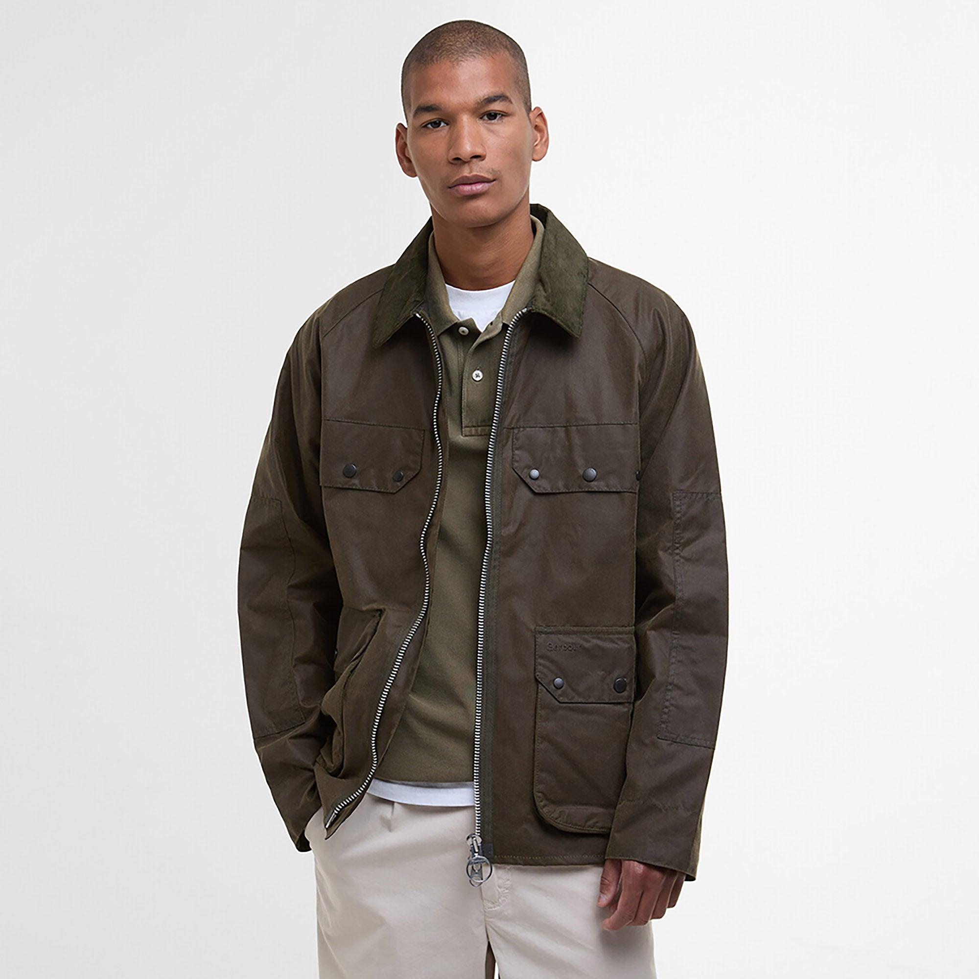 Barbour Men's Re-Engineered Short Bedale Wax Jacket - Beech