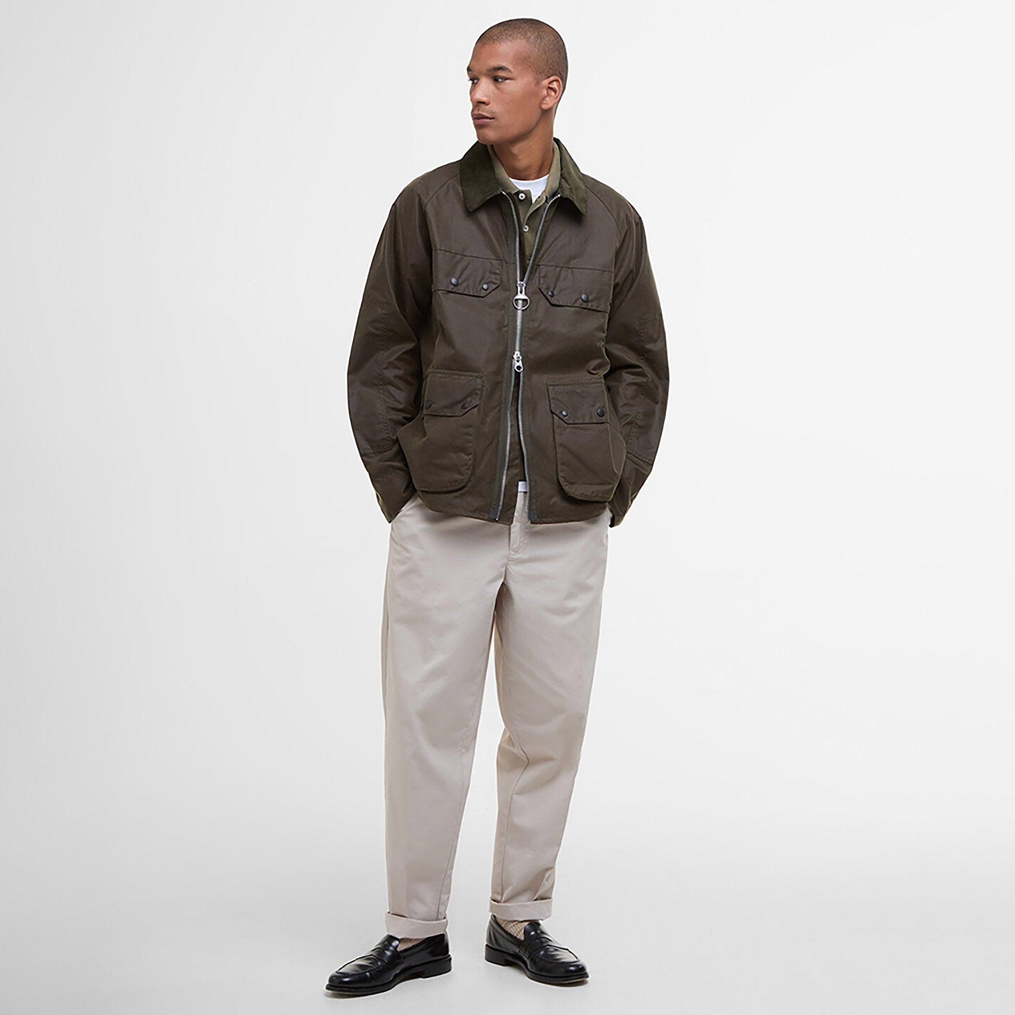 Barbour Men's Re-Engineered Short Bedale Wax Jacket - Beech