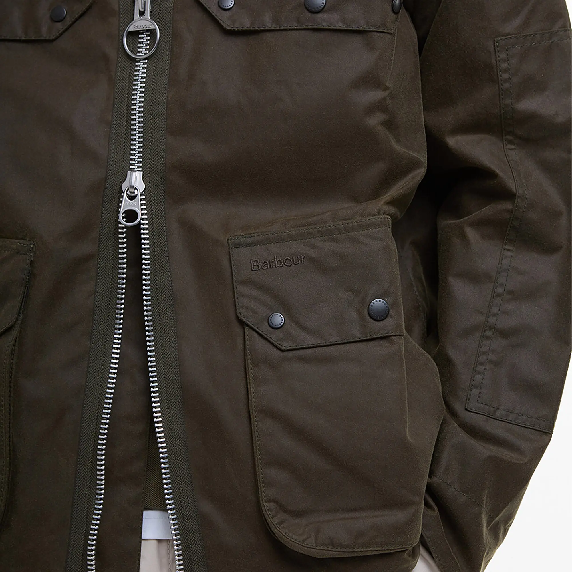 Product image 6 of 6 of Barbour Men's Re-Engineered Short Bedale Wax Jacket - Beech