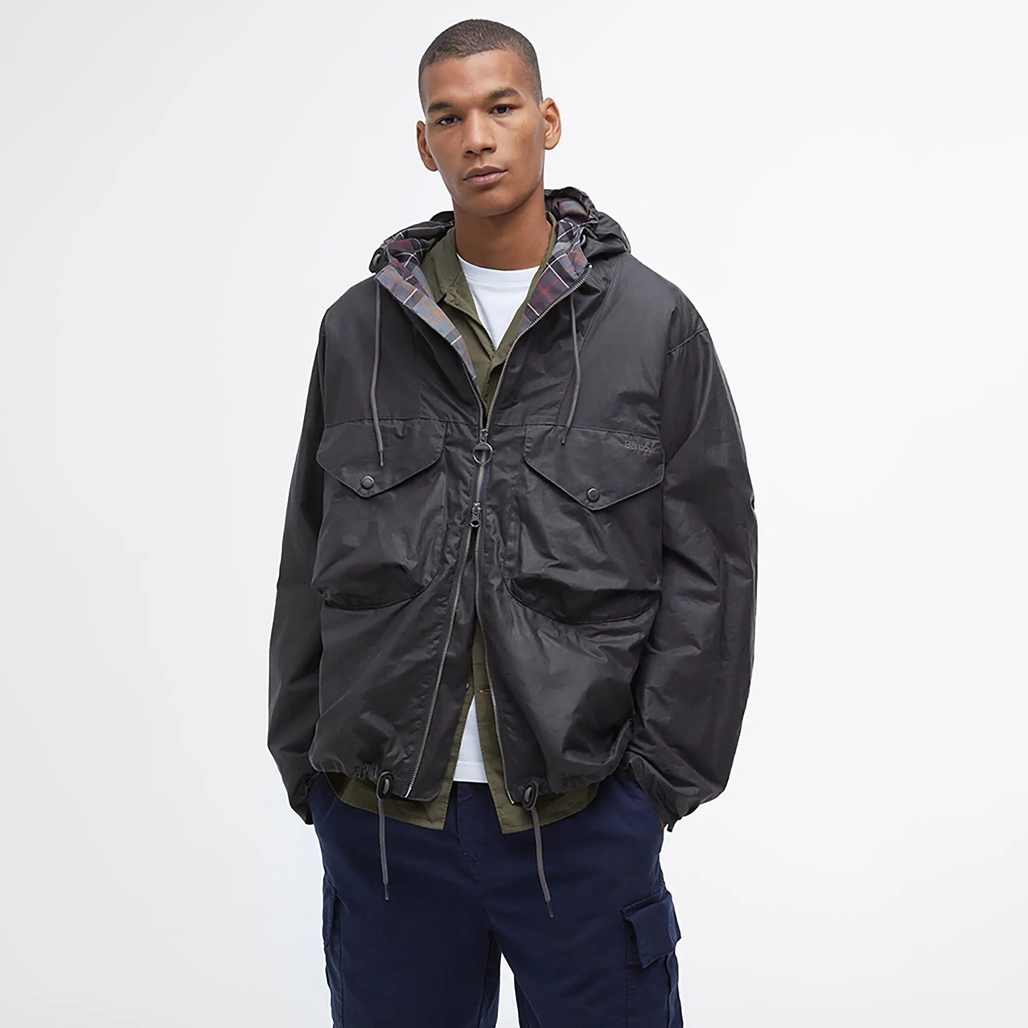 Product image 2 of 8 of Barbour Men's Utility Sapper Wax Jacket - Charcoal