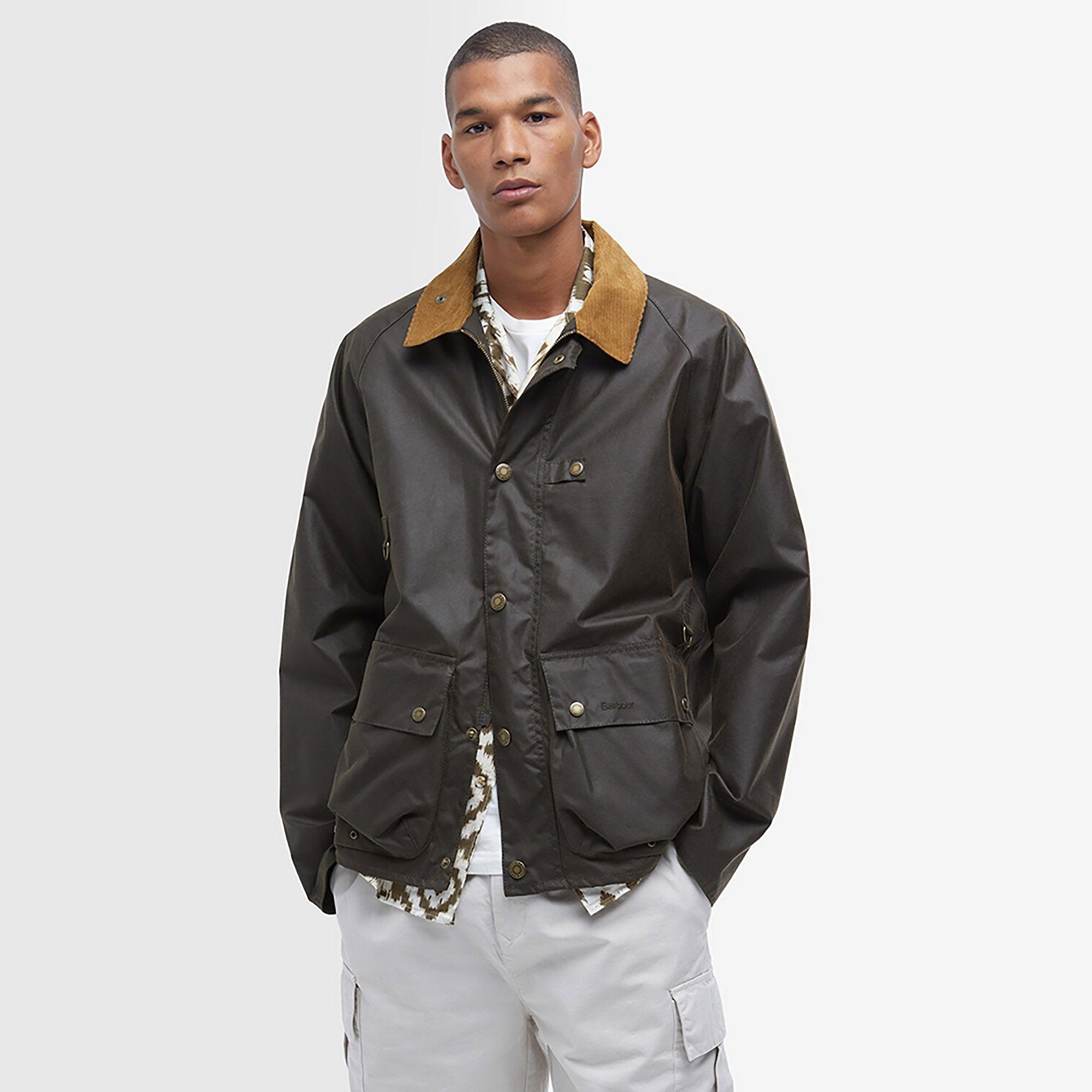 Barbour Men's Utility Spey Wax Jacket - Olive | British Attire