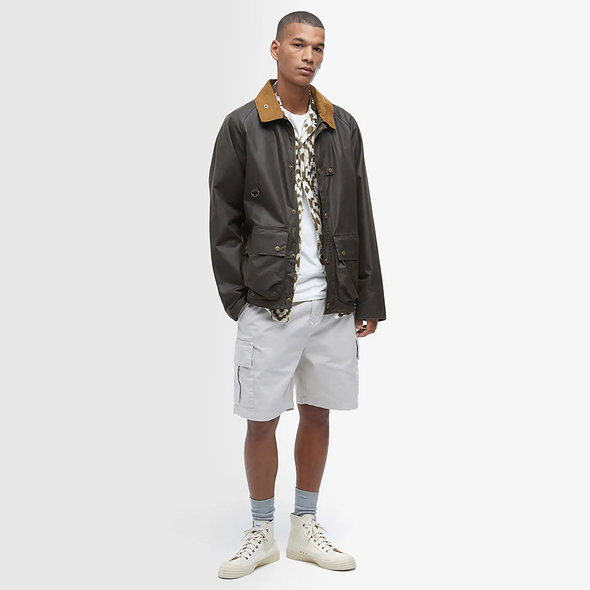 Product image 3 of 8 of Barbour Men's Utility Spey Wax Jacket - Olive