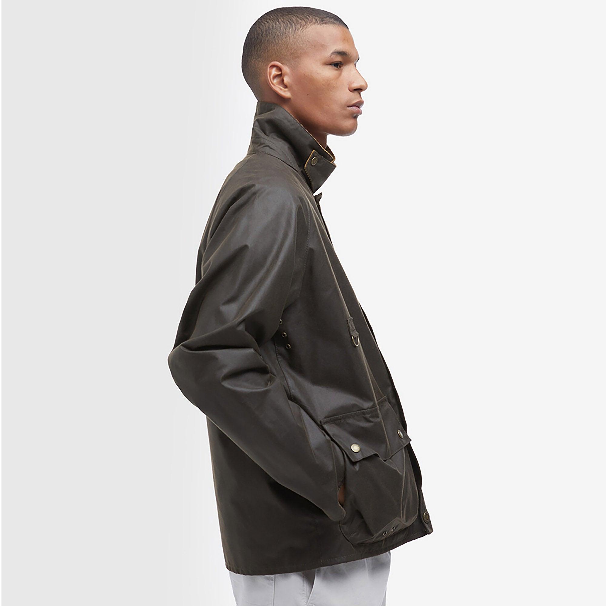 Barbour Men's Utility Spey Wax Jacket - Olive | British Attire