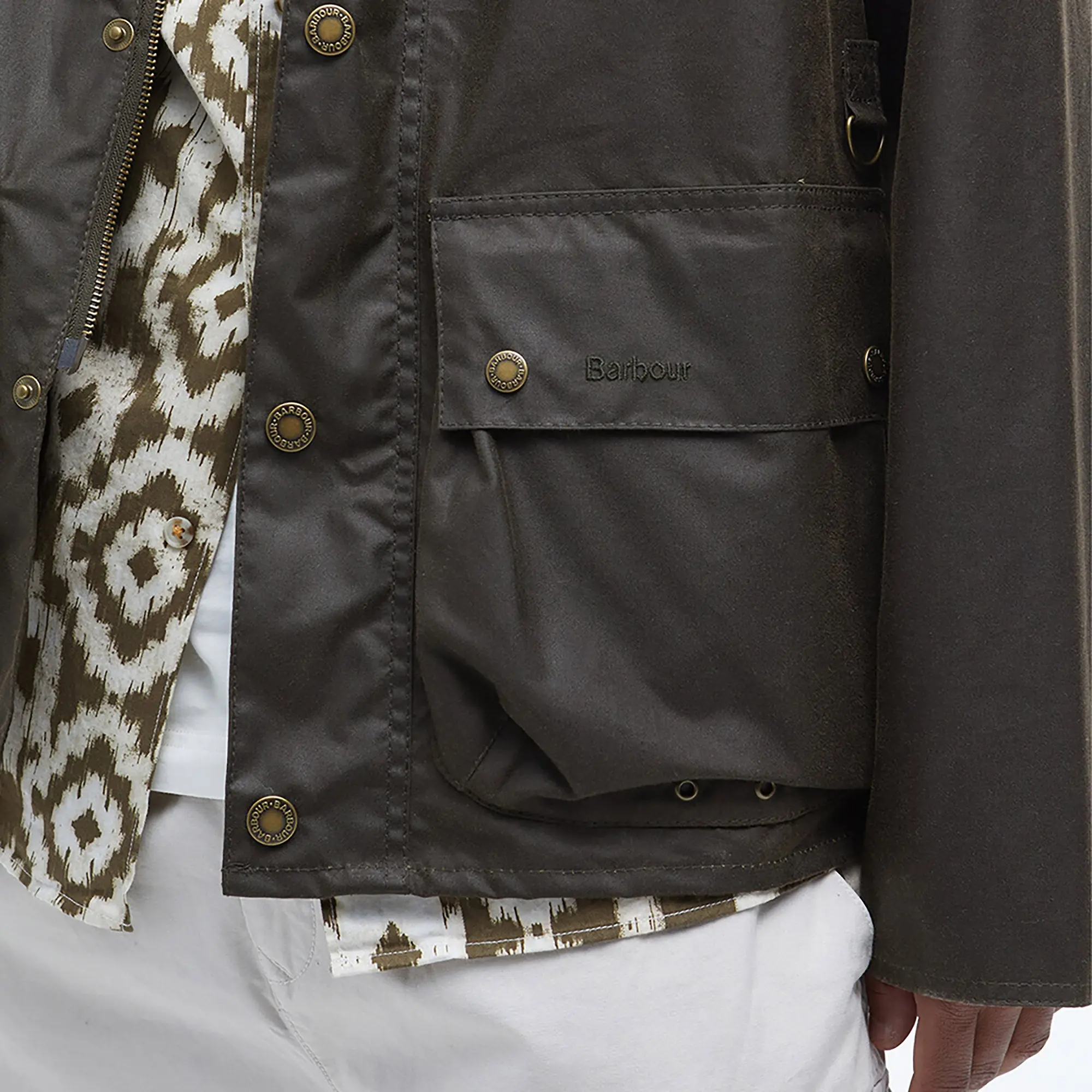 Product image 8 of 8 of Barbour Men's Utility Spey Wax Jacket - Olive