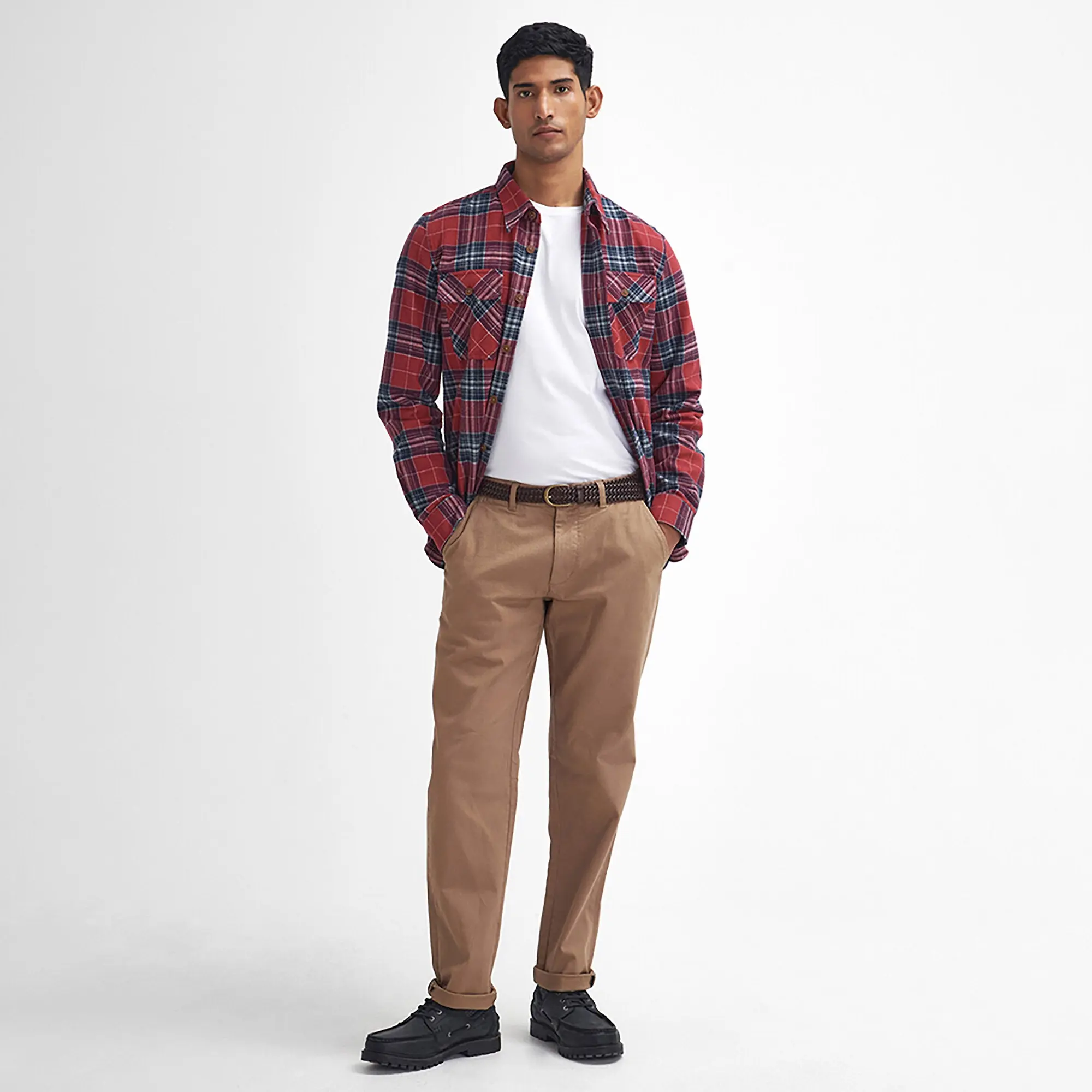Product image 2 of 6 of Barbour Men's Washed Stretch Tailored Trousers - Stone