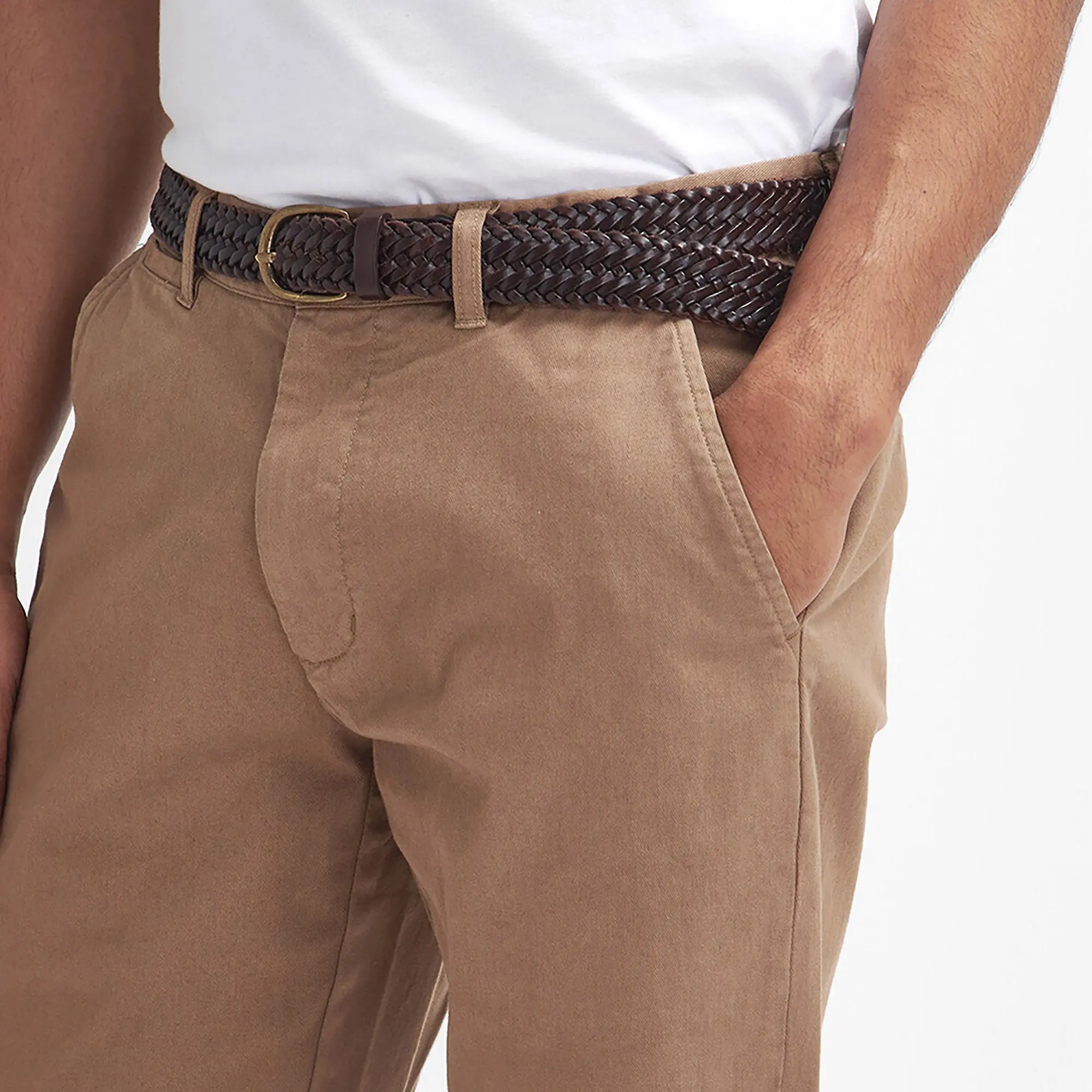 Product image 5 of 6 of Barbour Men's Washed Stretch Tailored Trousers - Stone