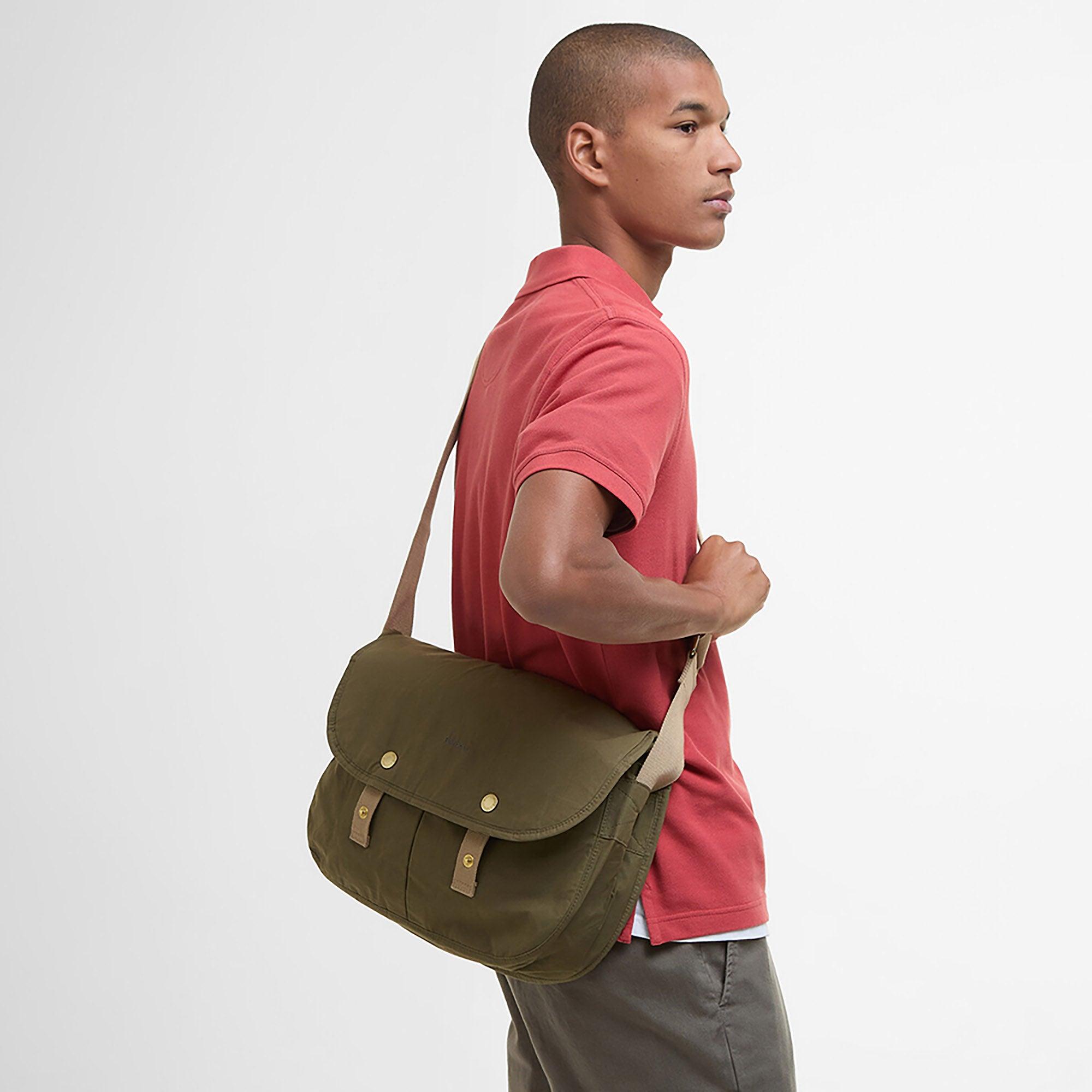 Barbour Transport Riever Crossbody Bag - Dusky Green | British Attire