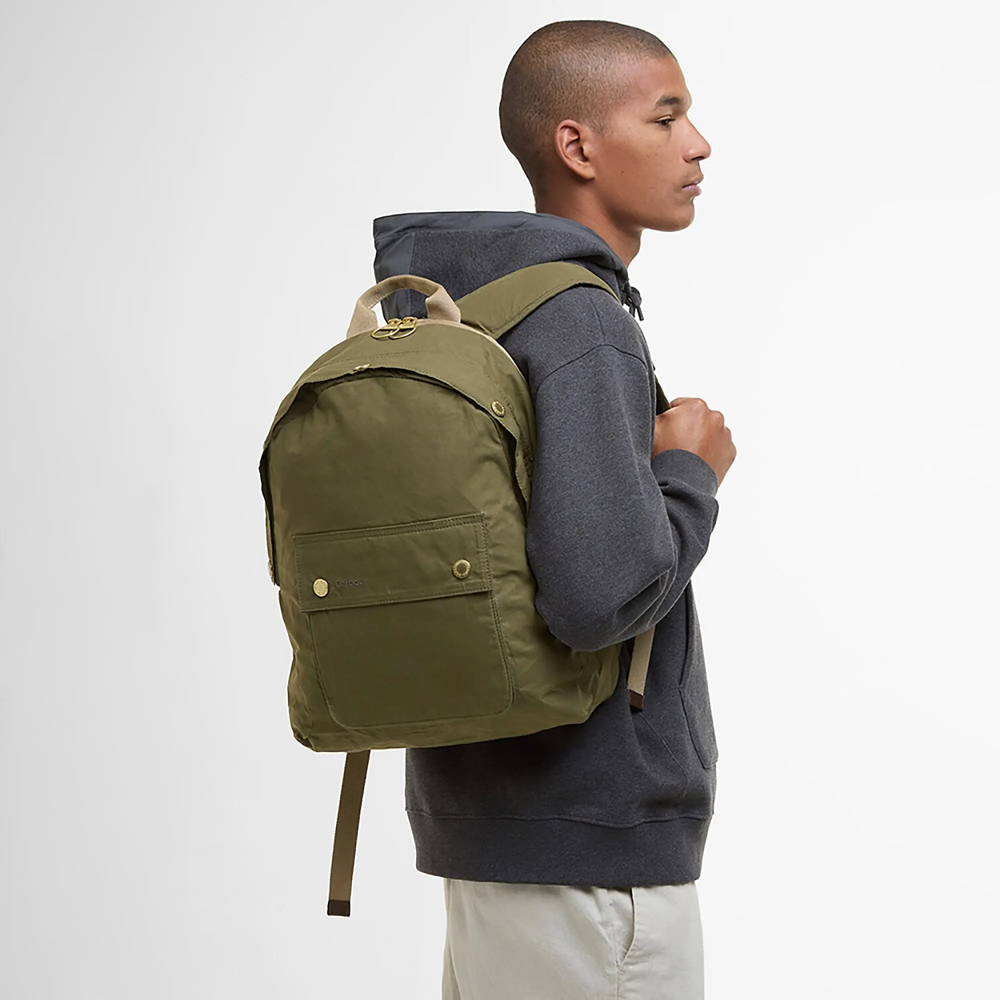 Product image 2 of 13 of Barbour Transport Zip Closure Backpack Bag - Dusky Green