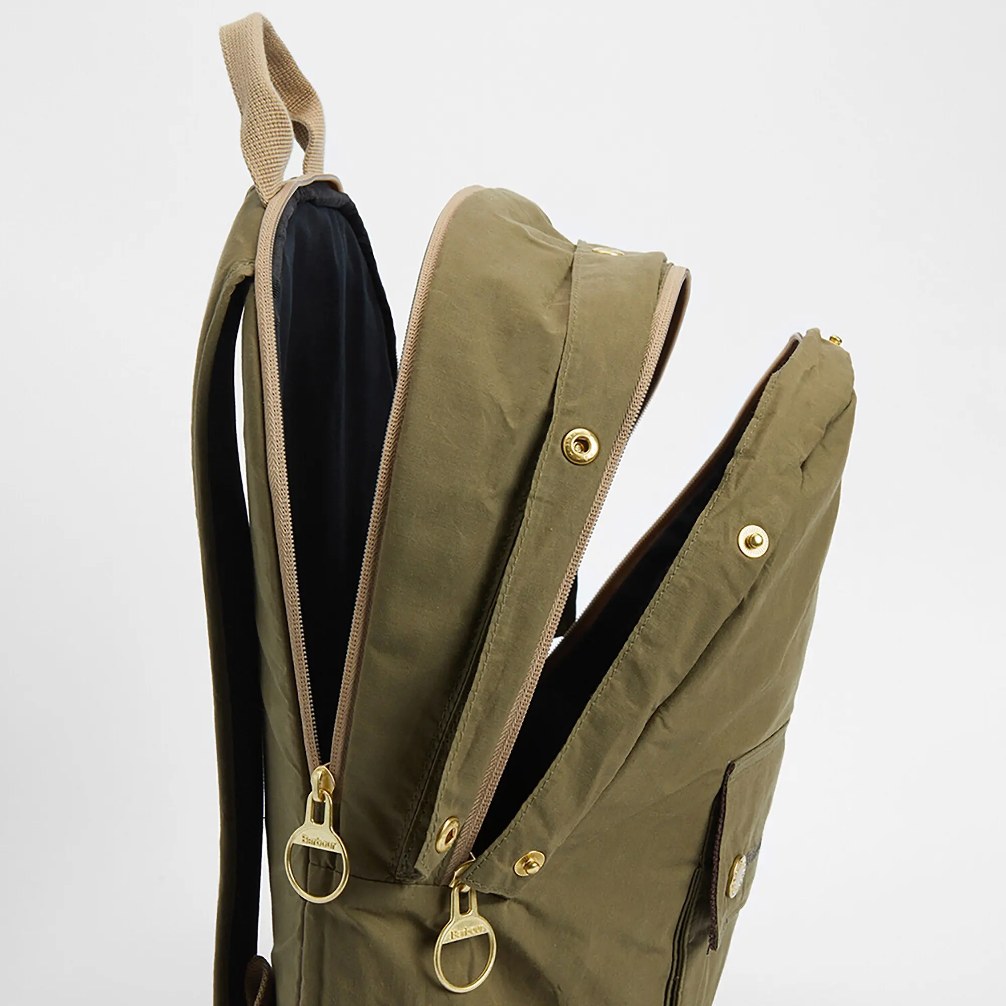 Product image 9 of 13 of Barbour Transport Zip Closure Backpack Bag - Dusky Green