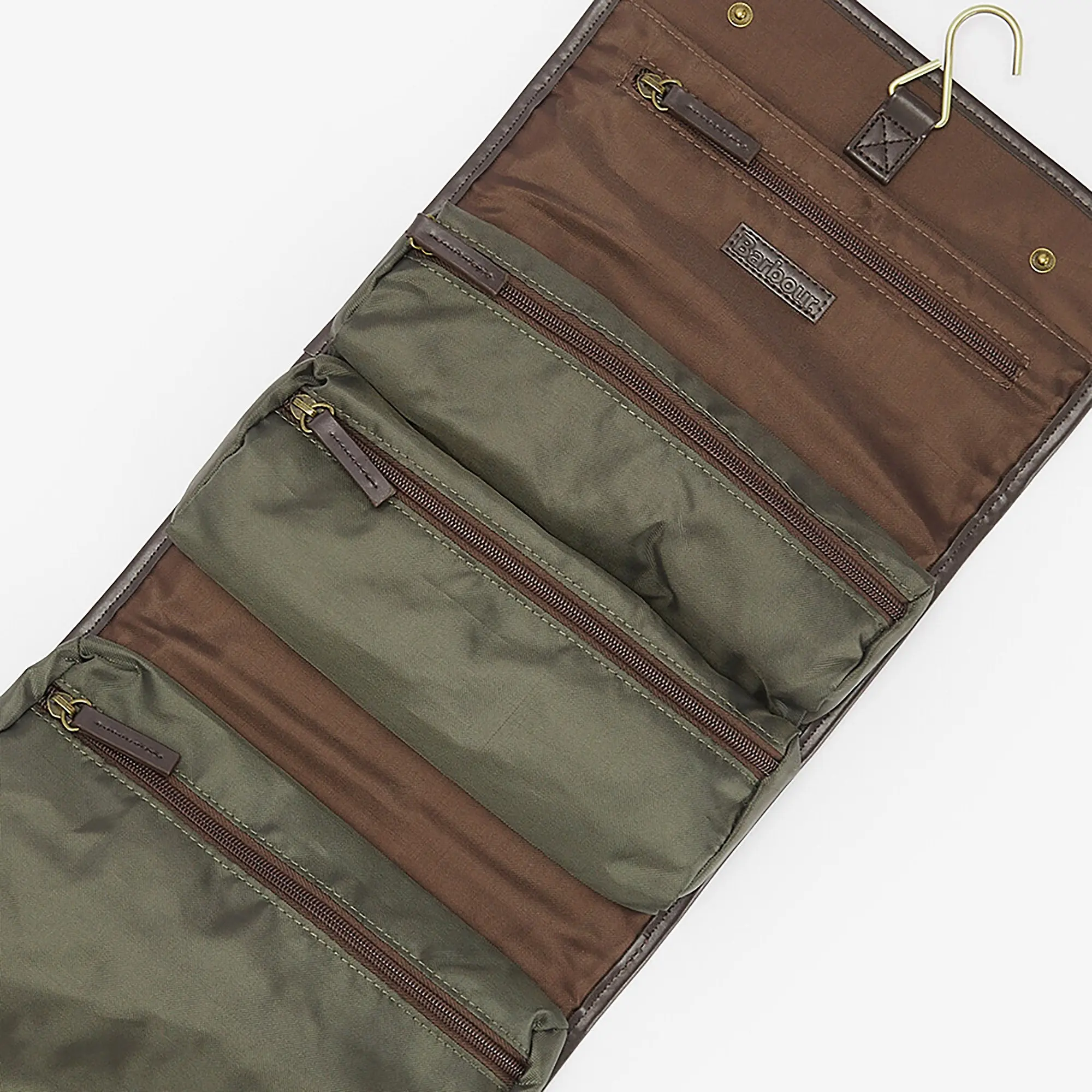 Product image 4 of 7 of Barbour Men's Wax Hanging Washbag - Olive