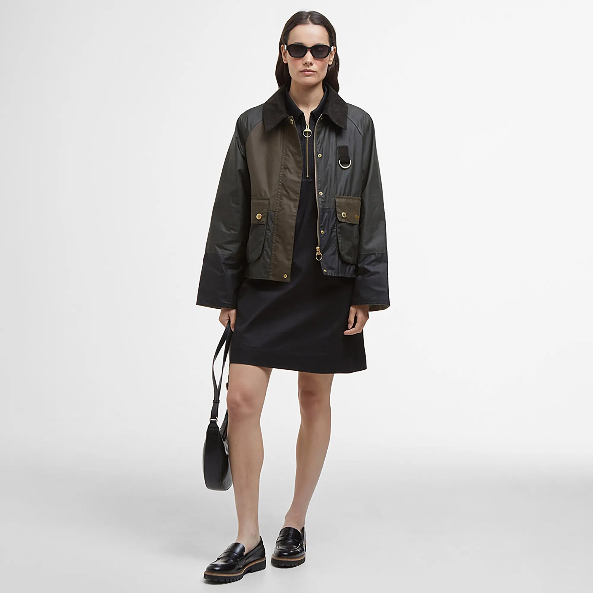 Product image 3 of 7 of Barbour Women's Alma Wax Jacket - Archive Olive/Black/Beech with Ancient Tartan