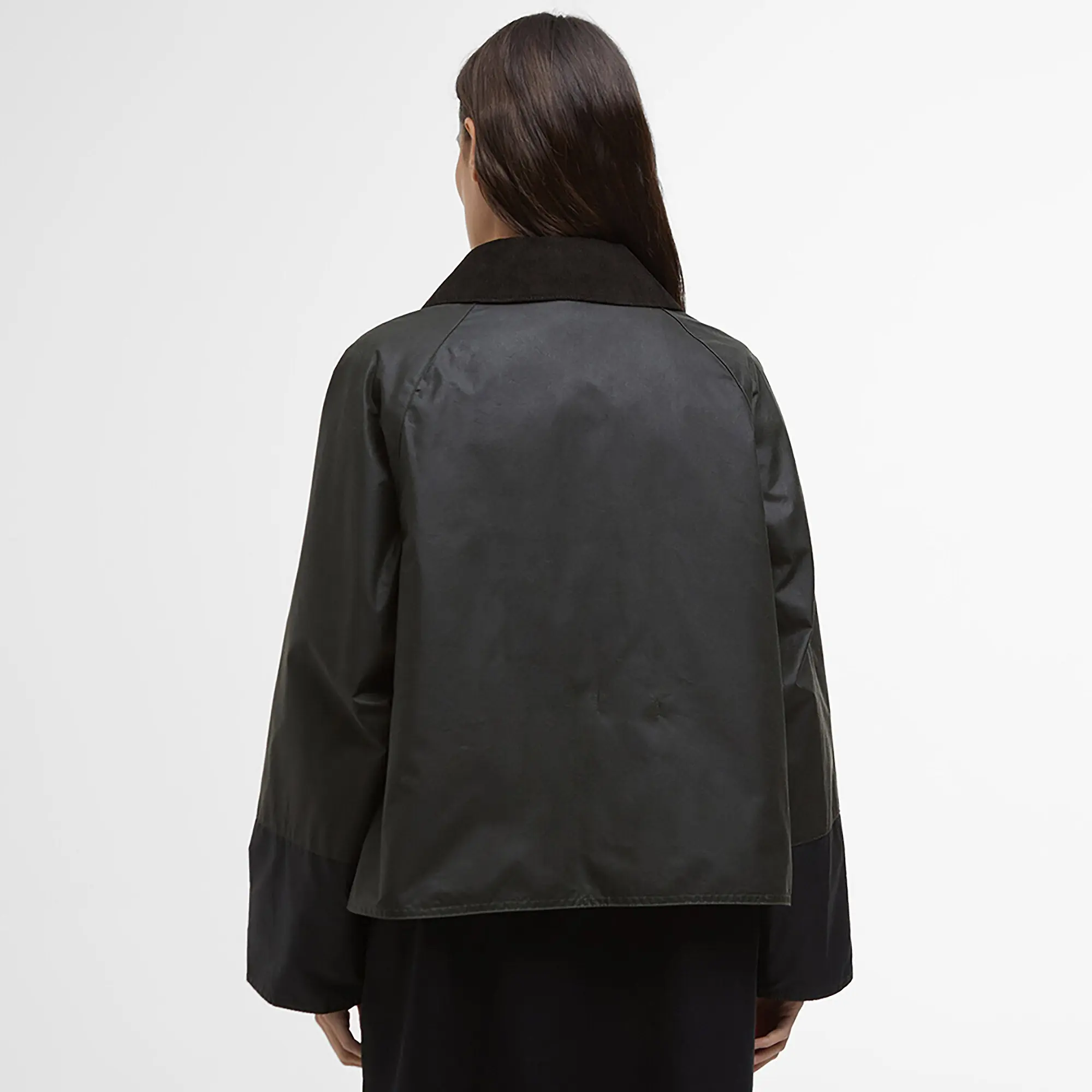 Product image 4 of 7 of Barbour Women's Alma Wax Jacket - Archive Olive/Black/Beech with Ancient Tartan