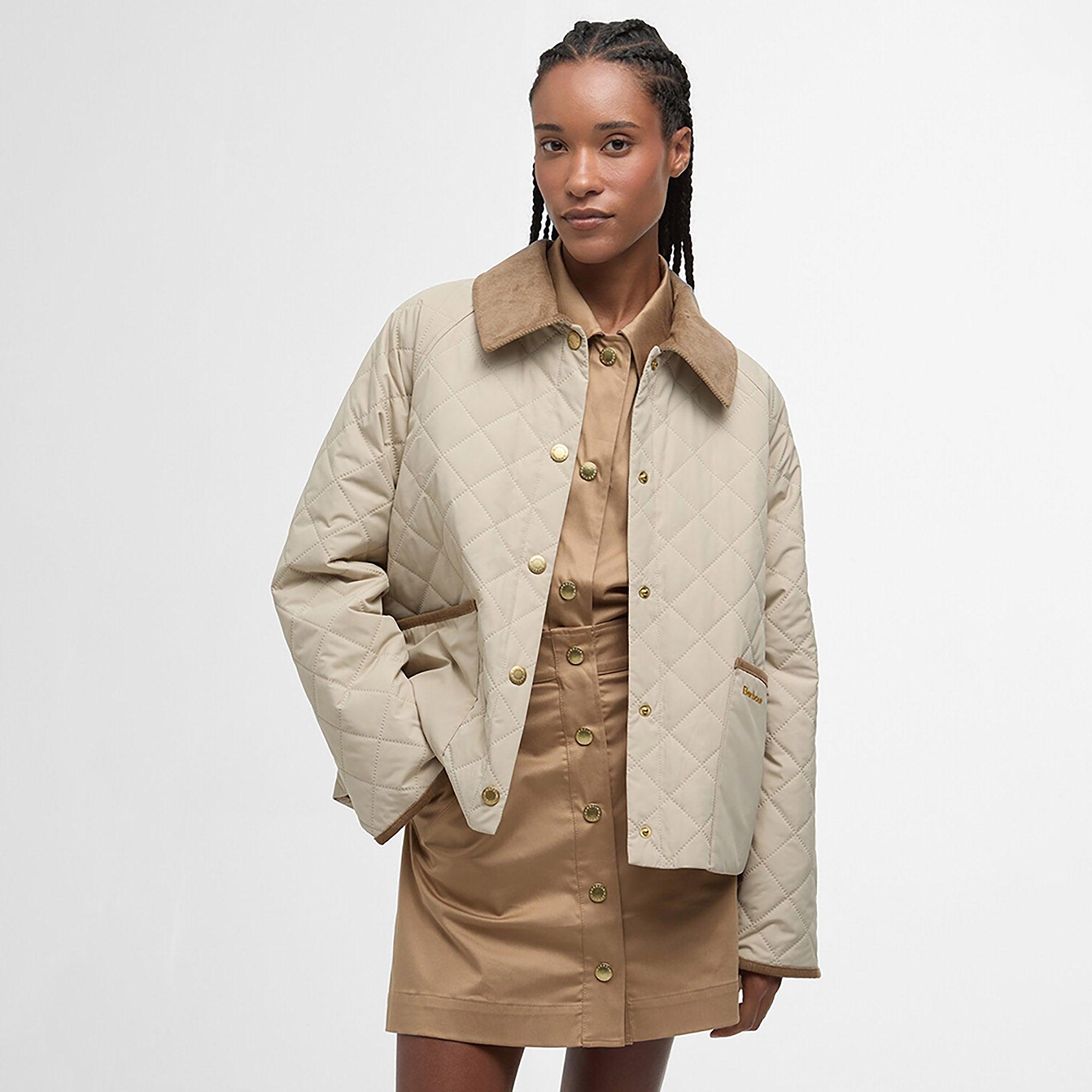 Barbour Women's Anise Quilted Jacket - Light Sand/Ancient Tartan