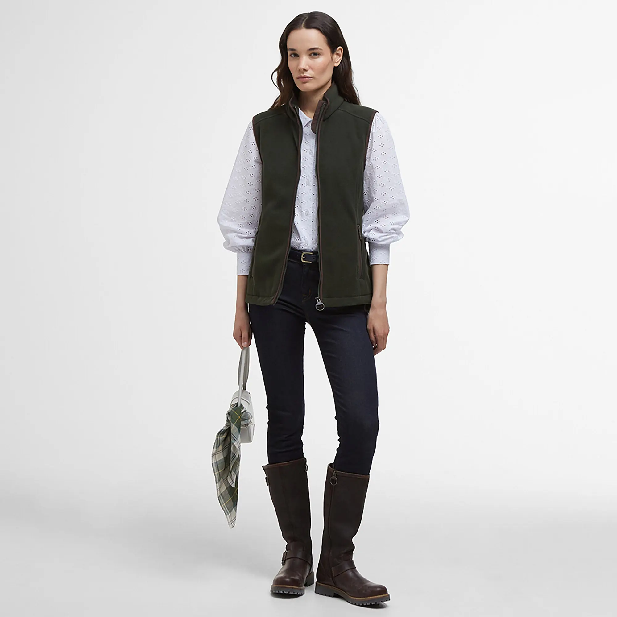 Product image 3 of 8 of Barbour Women's Country Colton Fleece Gilet - Sage