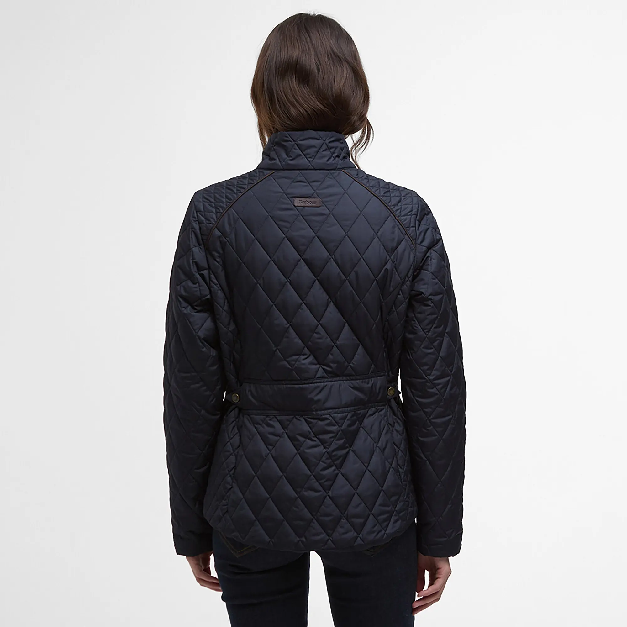 Product image 4 of 9 of Barbour Women's Crawford Cavalry Quilted Jacket - Dark Navy/Ancient Tartan
