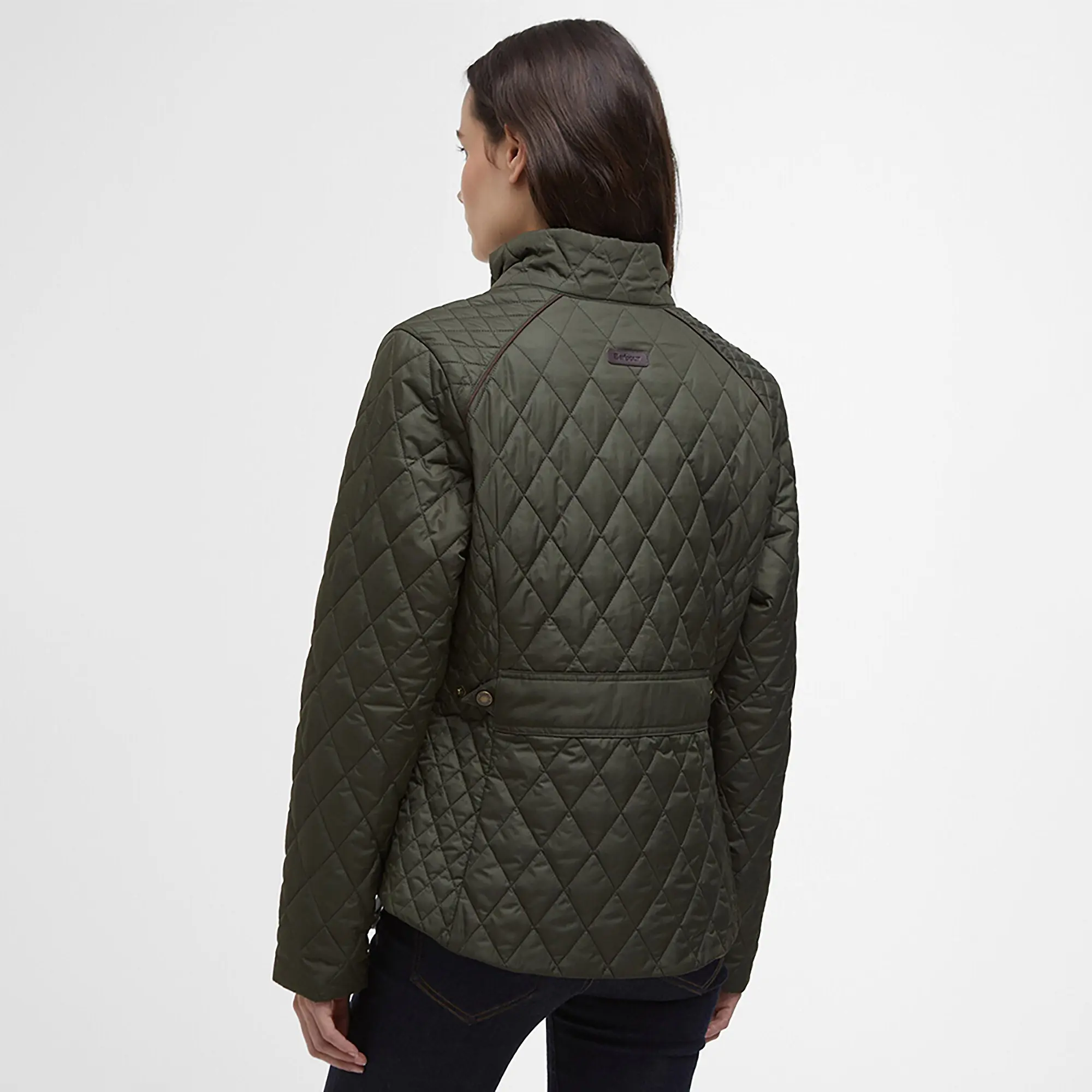 Product image 4 of 9 of Barbour Women's Crawford Cavalry Quilted Jacket - Olive/Ancient Tartan