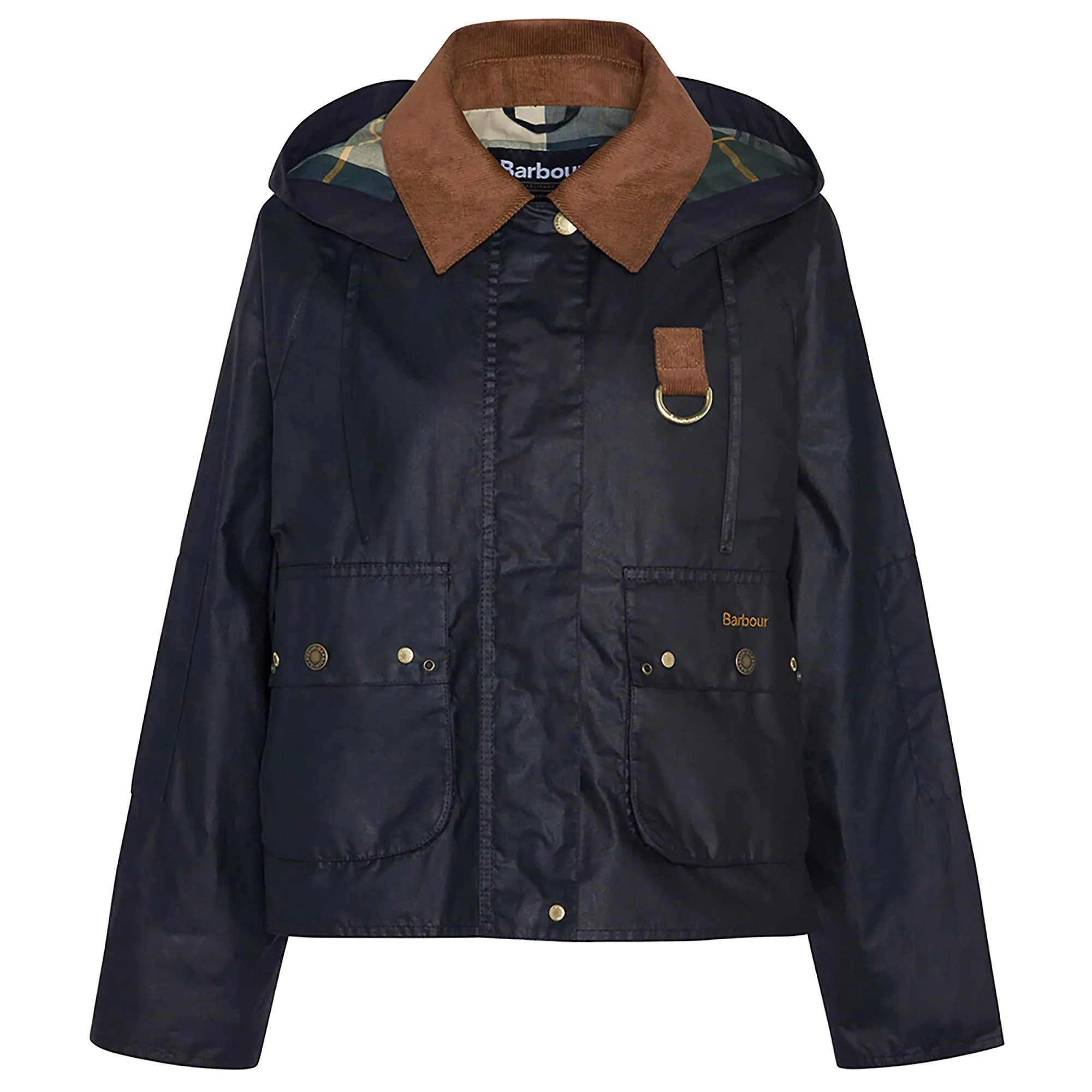 Product image 1 of 7 of Barbour Women's Erma Wax Jacket - Black/Ancient Tartan