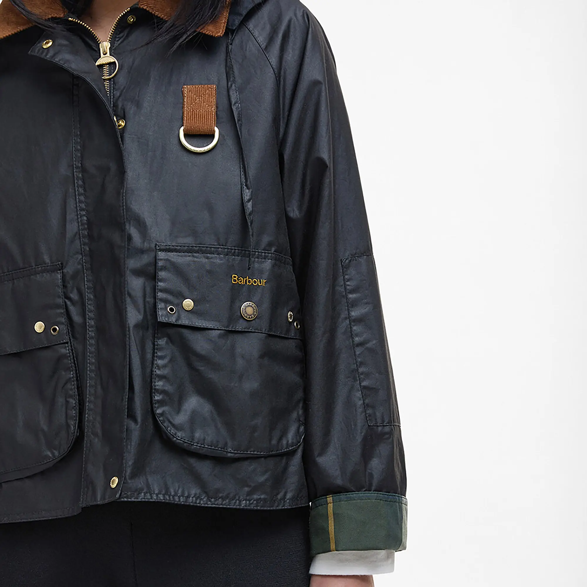 Product image 6 of 7 of Barbour Women's Erma Wax Jacket - Black/Ancient Tartan