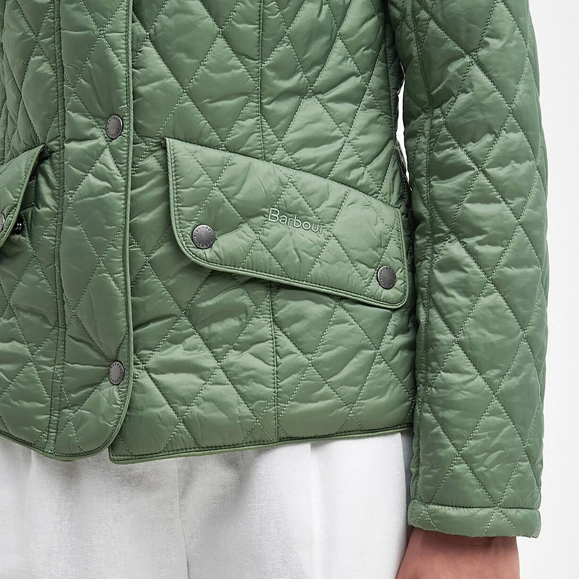 Product image 6 of 6 of Barbour Women's Flyweight Cavalry Quilted Jacket - Bayleaf