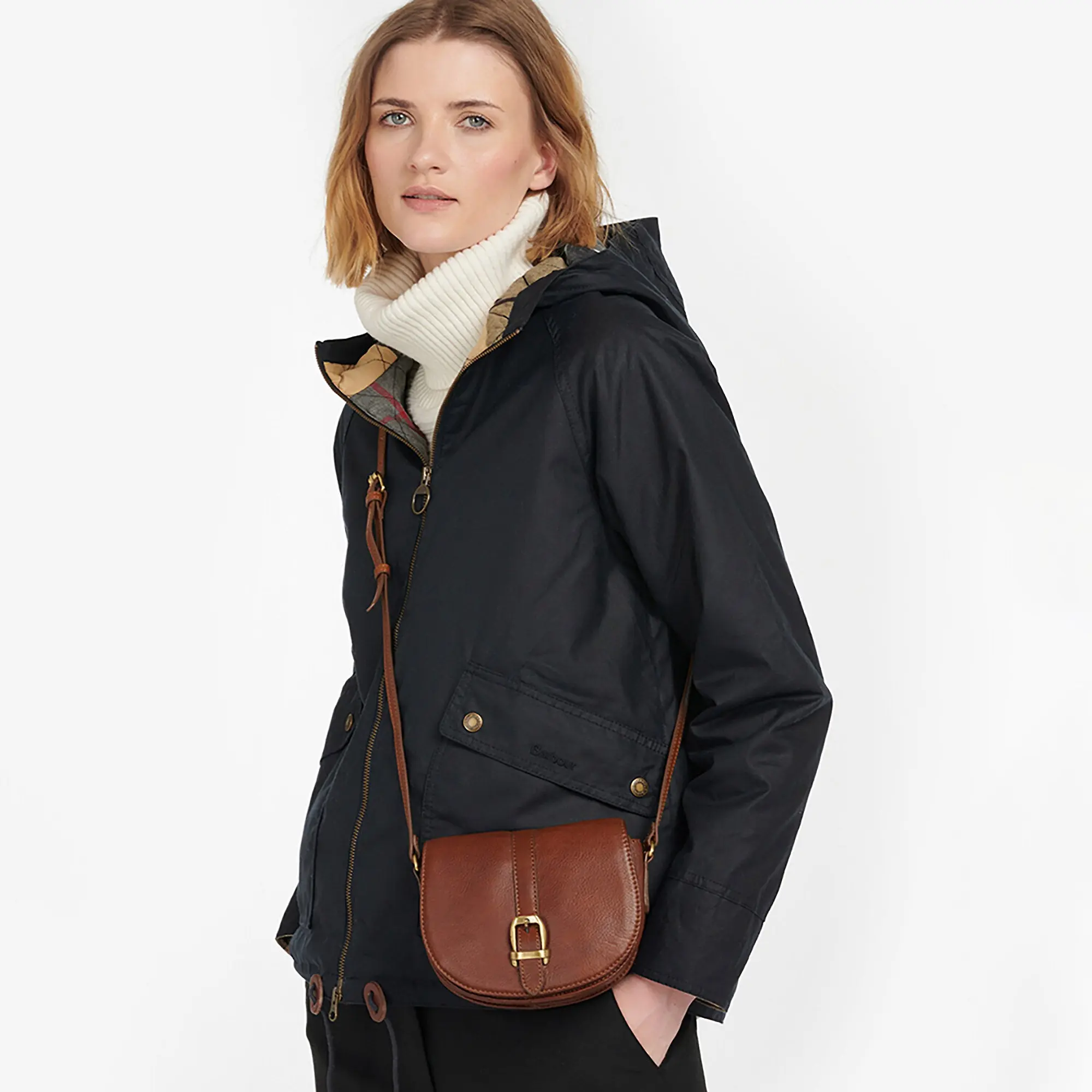 Product image 2 of 6 of Barbour Women's Laire Leather Saddle Bag - Brown