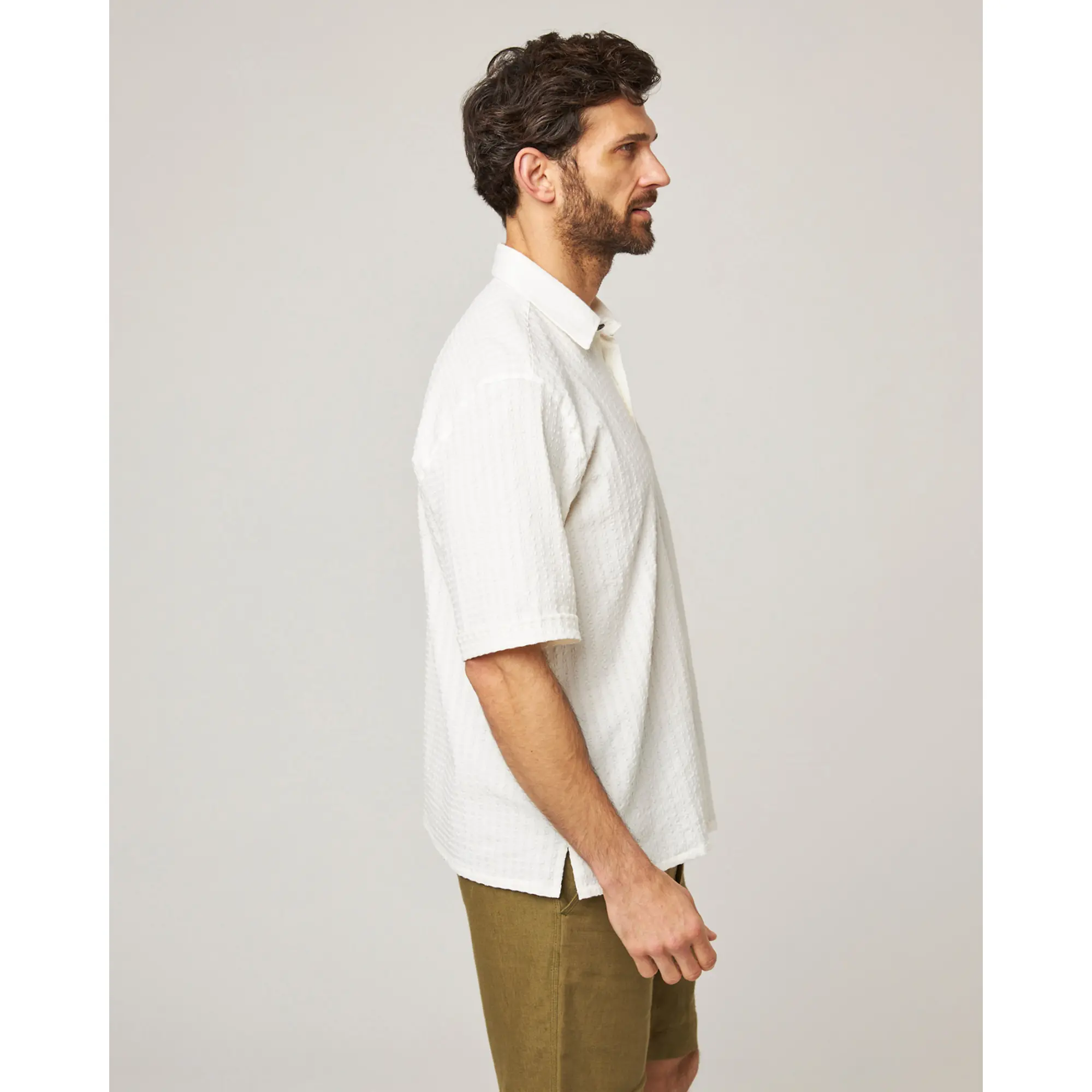 Product image 5 of 8 of Peregrine Men's Made In England Beach Shirt - White Stripe