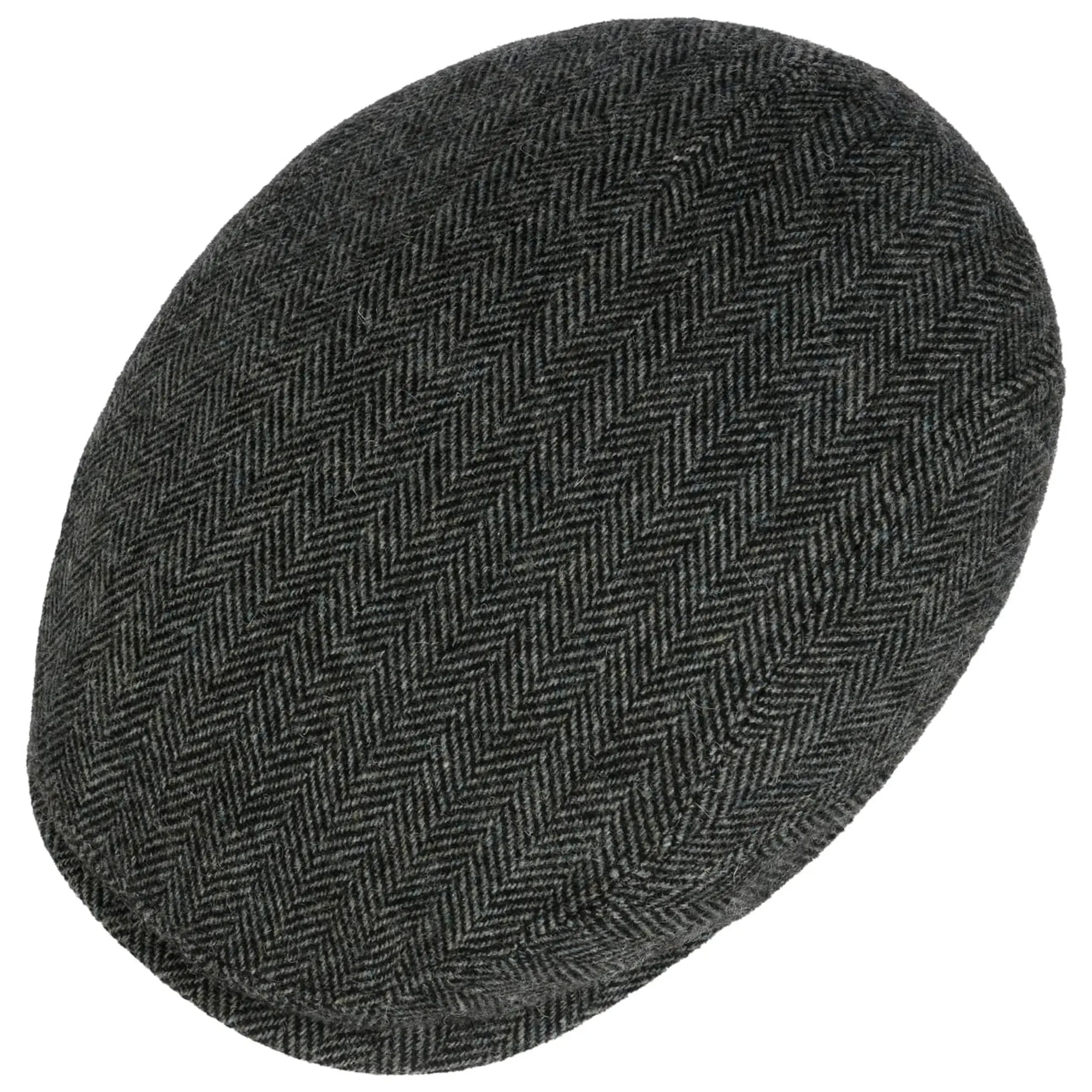 Product image 2 of 4 of Stetson Belfast Driver Classic Wool Herringbone Flat Cap - Moss Green
