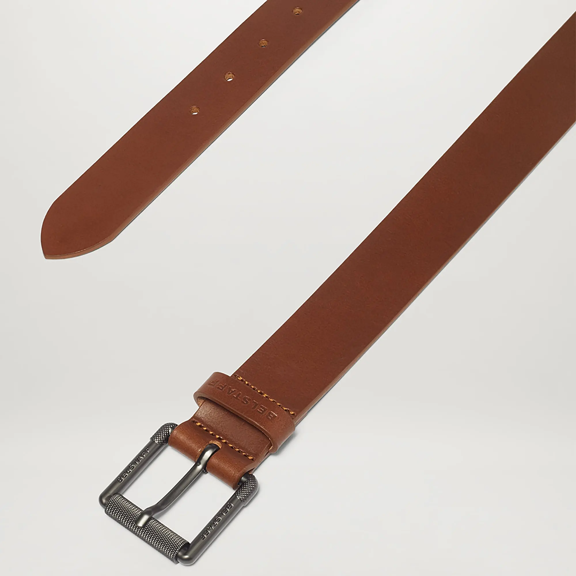 Product image 2 of 3 of Belstaff Men's Calf Leather Roller Buckle Belt - Earth Brown
