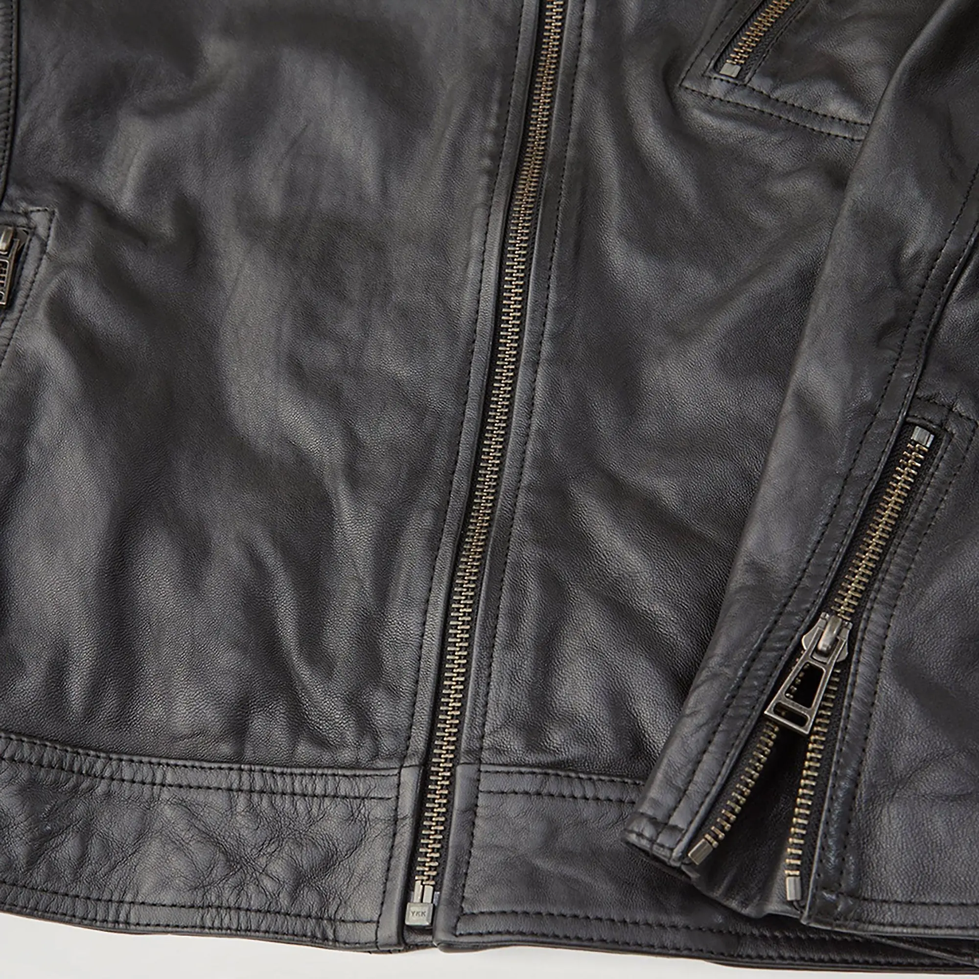 Product image 3 of 3 of Belstaff Men's Cheviot Leather V Racer Jacket - Black