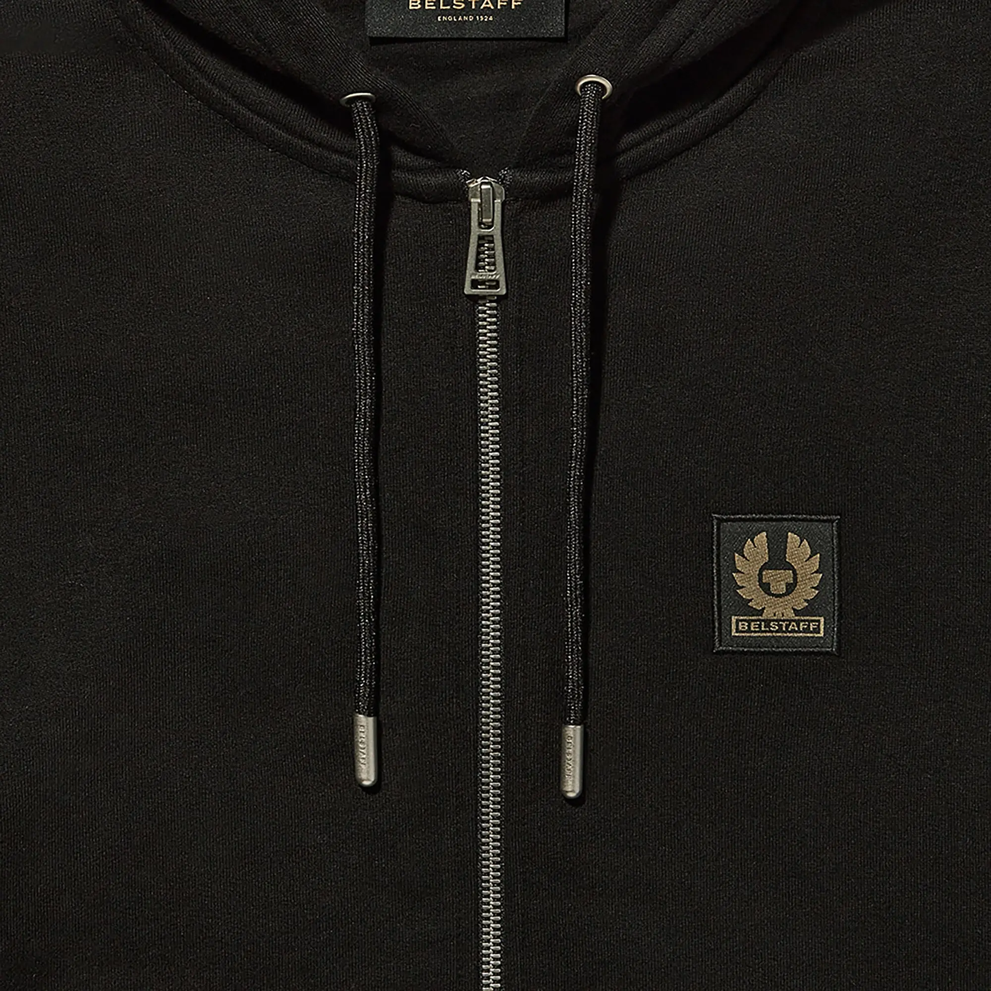 Product image 3 of 3 of Belstaff Men's Cotton Fleece Full Zip Hoodie - Black