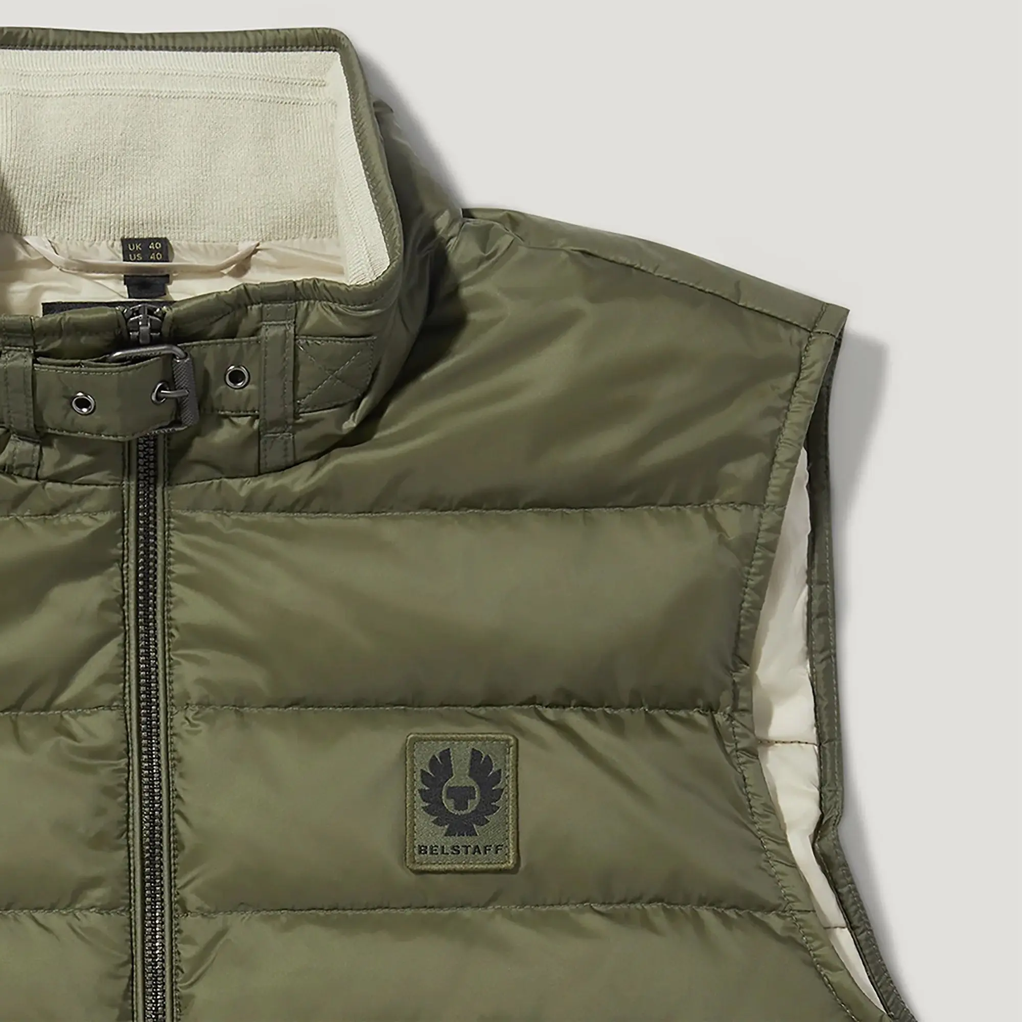 Product image 4 of 4 of Belstaff Men's Down Filled Nylon Circuit Vest Gilet - Surplus Green