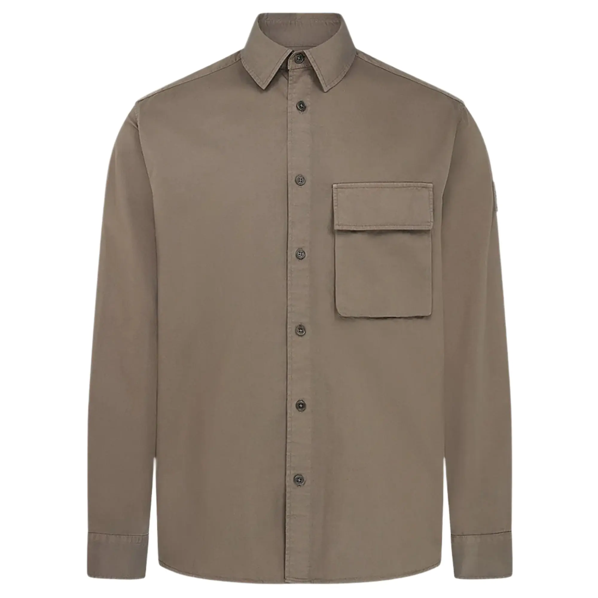 Product image 1 of 3 of Belstaff Men's Garment Dye Cotton Scale Shirt - Surplus Green