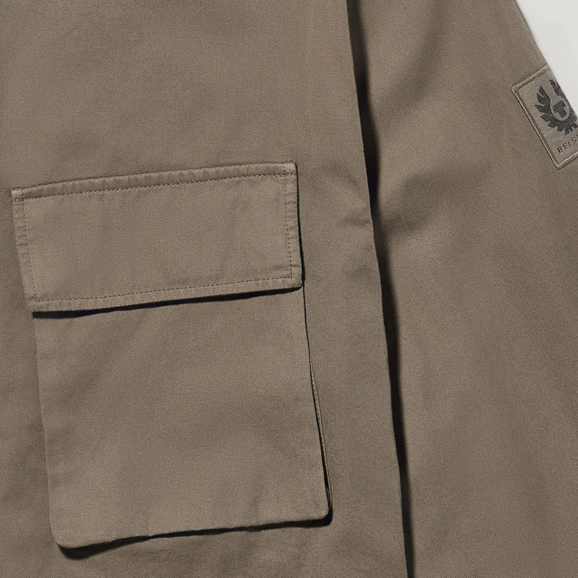Product image 3 of 3 of Belstaff Men's Garment Dye Cotton Scale Shirt - Surplus Green