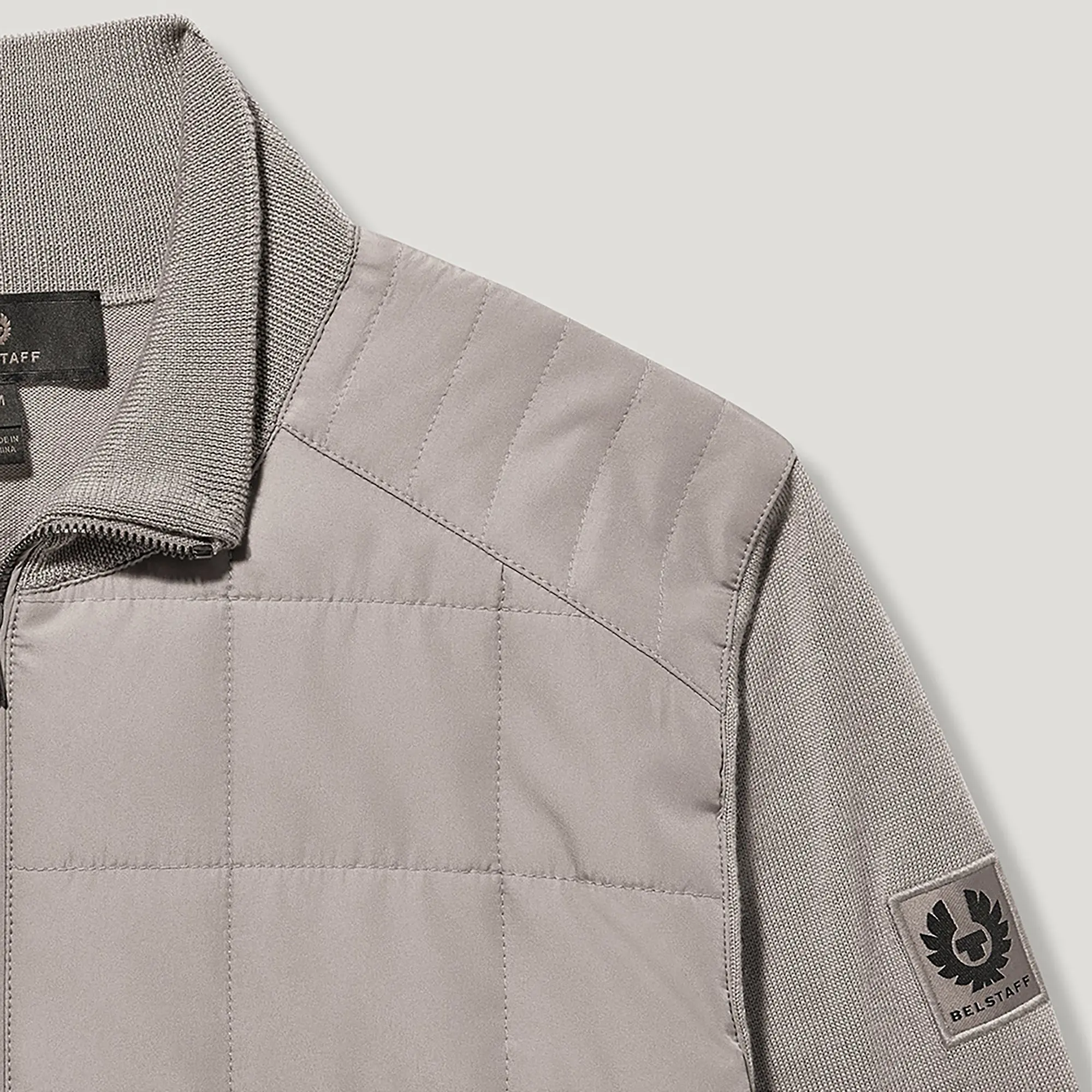 Product image 3 of 4 of Belstaff Men's Merino Wool Kelbrook Zip Cardigan - Pumice