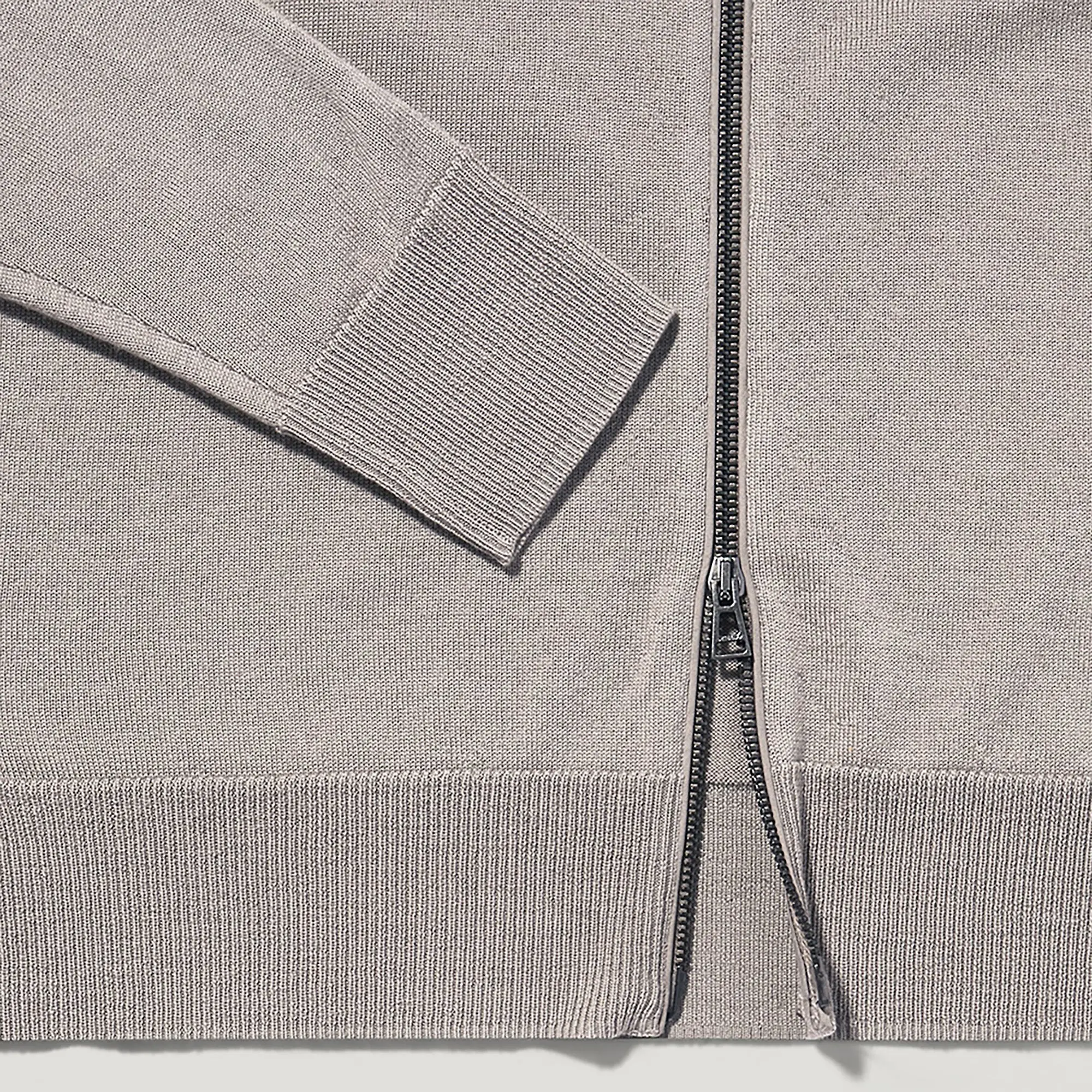 Product image 3 of 3 of Belstaff Men's Merino Wool Kelby Zip Cardigan - Pumice