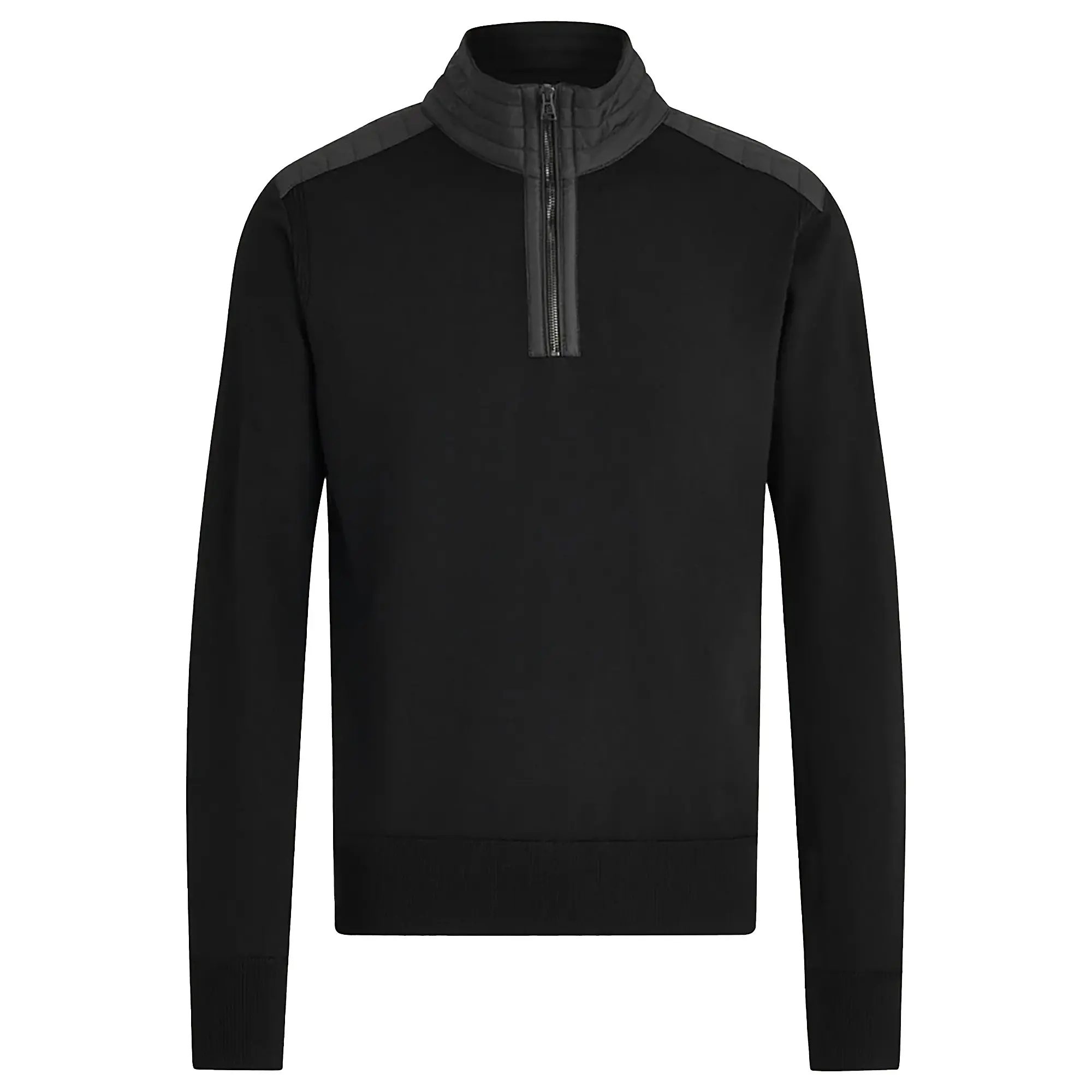 Product image 1 of 1 of Belstaff Men's Merino Wool Kilmington Quarter Zip Jumper - Black
