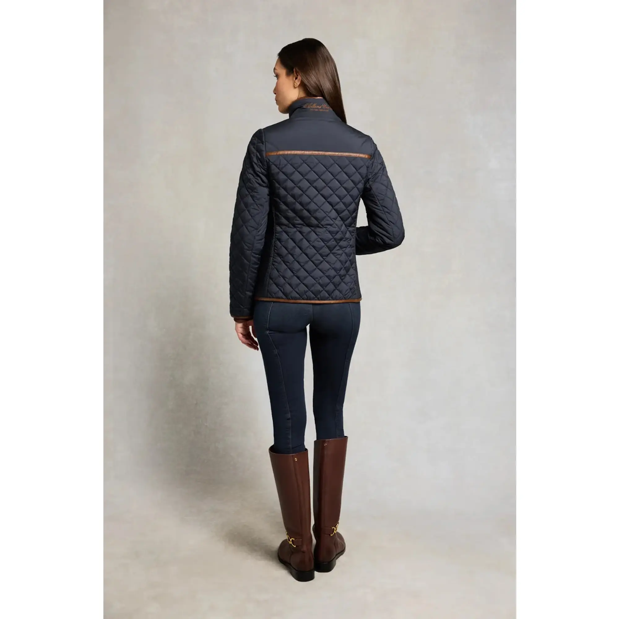 Product image 7 of 10 of Holland Cooper Women's Boughton Diamond Quilt Jacket - Ink Navy