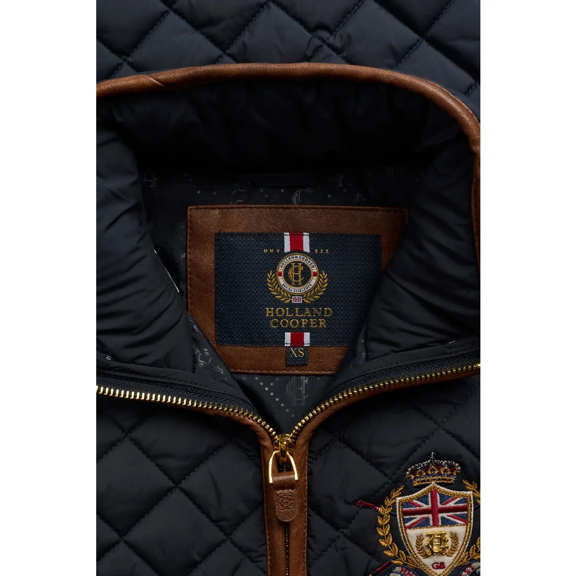 Product image 8 of 10 of Holland Cooper Women's Boughton Diamond Quilt Jacket - Ink Navy