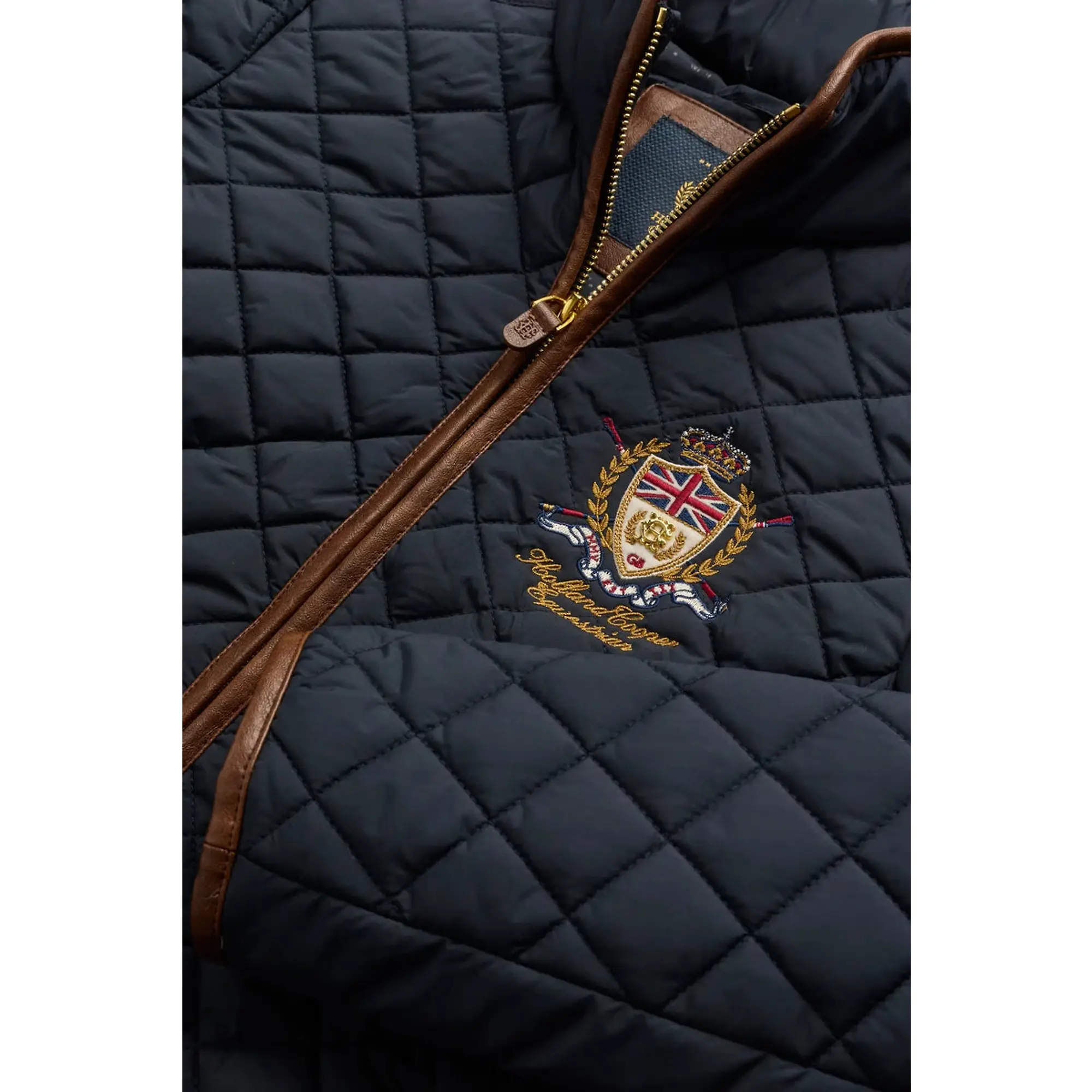 Product image 9 of 10 of Holland Cooper Women's Boughton Diamond Quilt Jacket - Ink Navy
