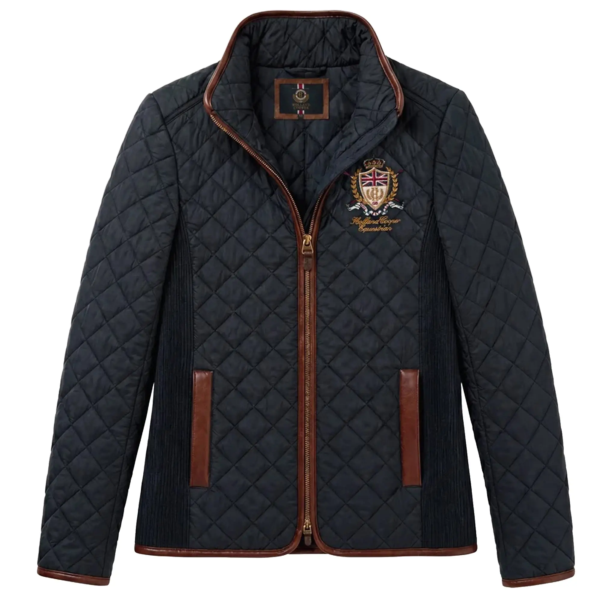 Product image 1 of 10 of Holland Cooper Women's Boughton Diamond Quilt Jacket - Ink Navy