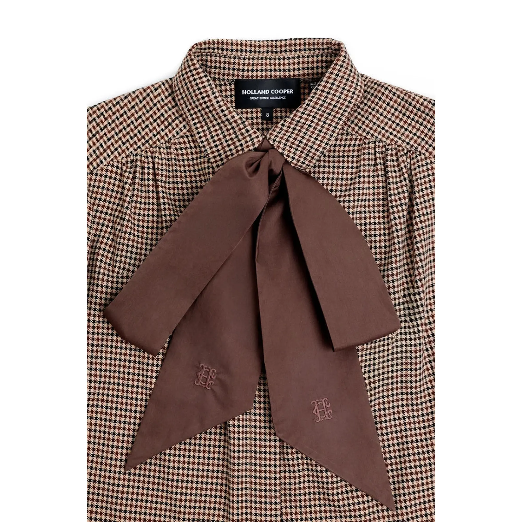 Product image 9 of 11 of Holland Cooper Women's Burford Blouse - Coffee Gingham