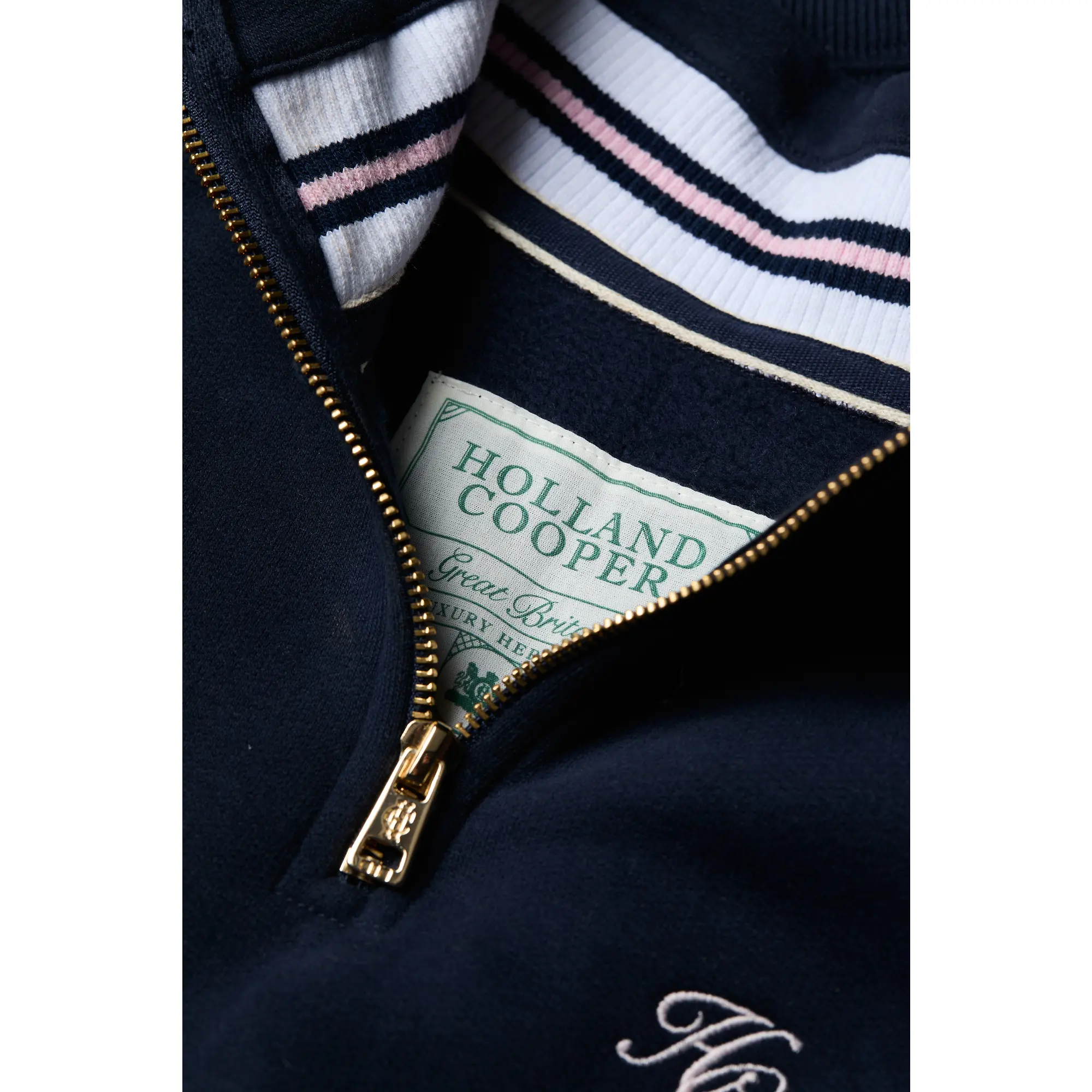 Product image 6 of 8 of Holland Cooper Women's Burford Quarter Zip Neck Sweat - Ink Navy