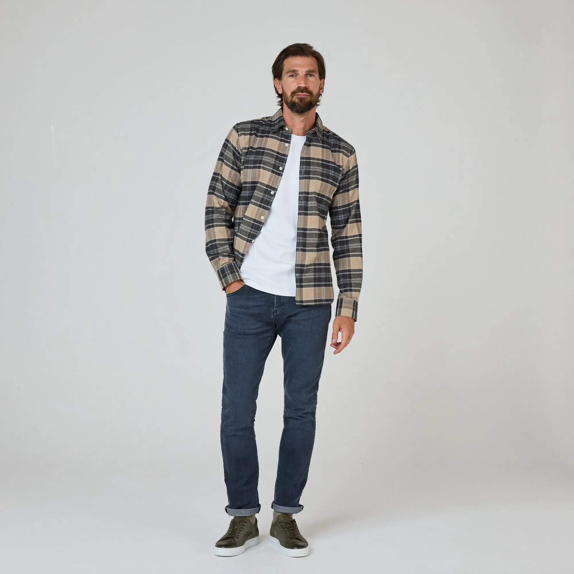 Product image 5 of 10 of Oliver Sweeney Men's Censo Shirt - Camel/Navy