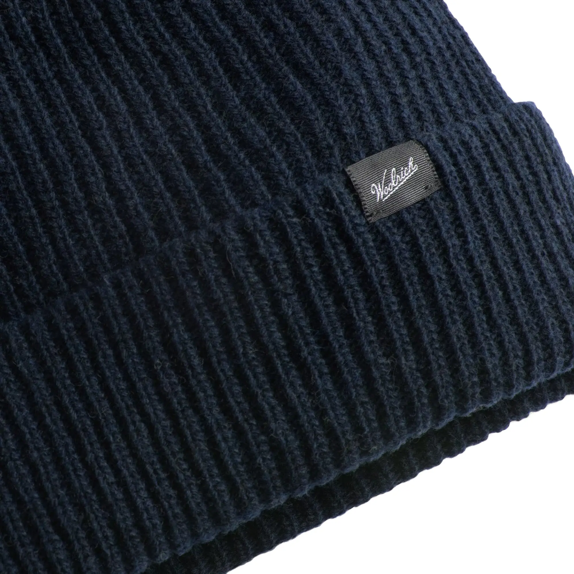 Product image 3 of 3 of Woolrich Men's Merino Knitted Ribbed Beanie - Melton Blue